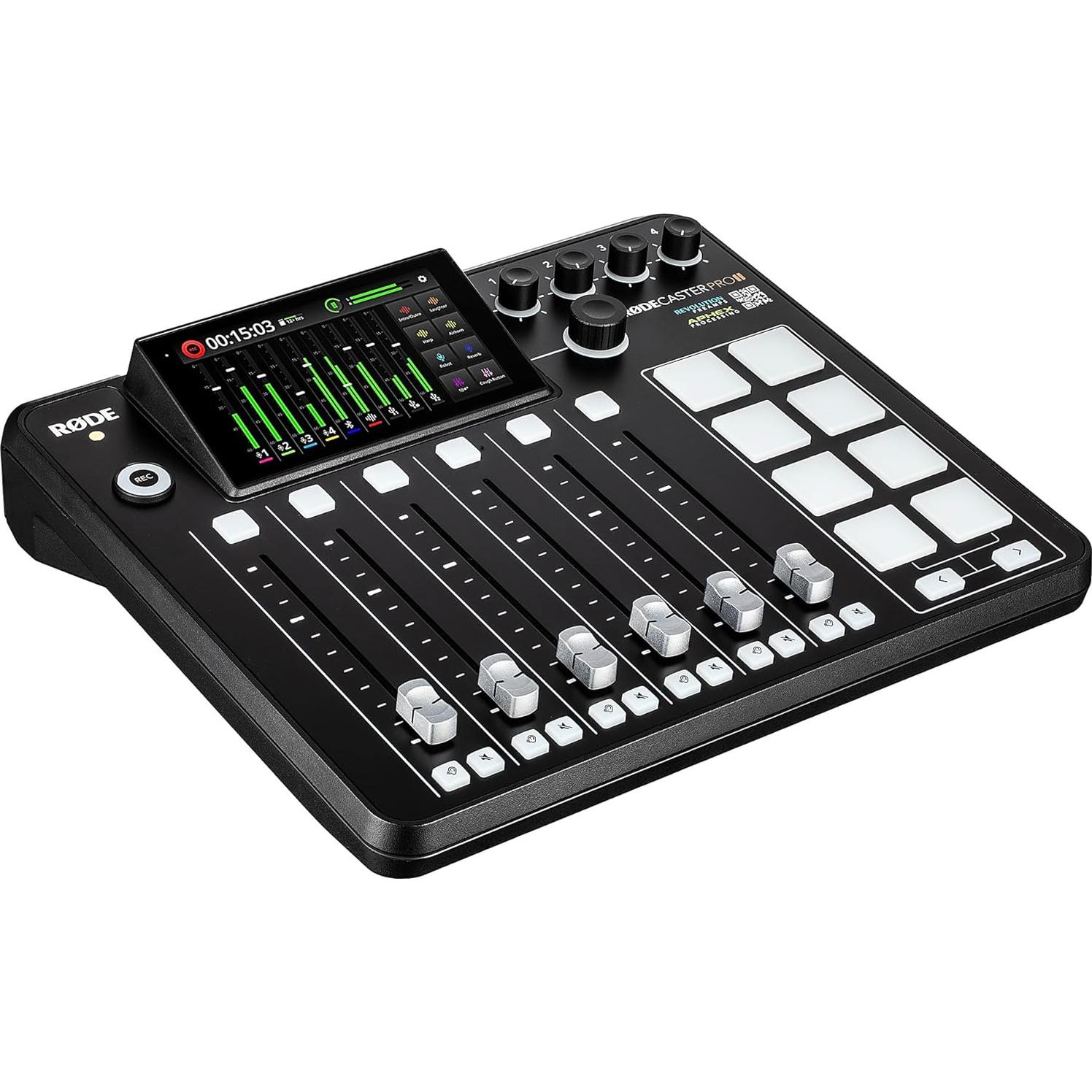 Consola de Audio RODE RODECaster Pro II + Micro SD 64GB + XLR 3m