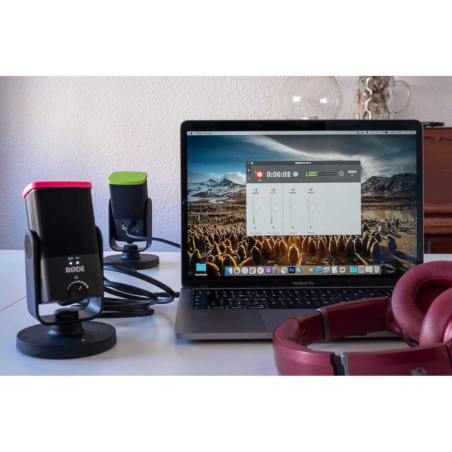 Paquete de Podcast y Streaming StreamEye con 4 Micrófonos NT-USB Mini