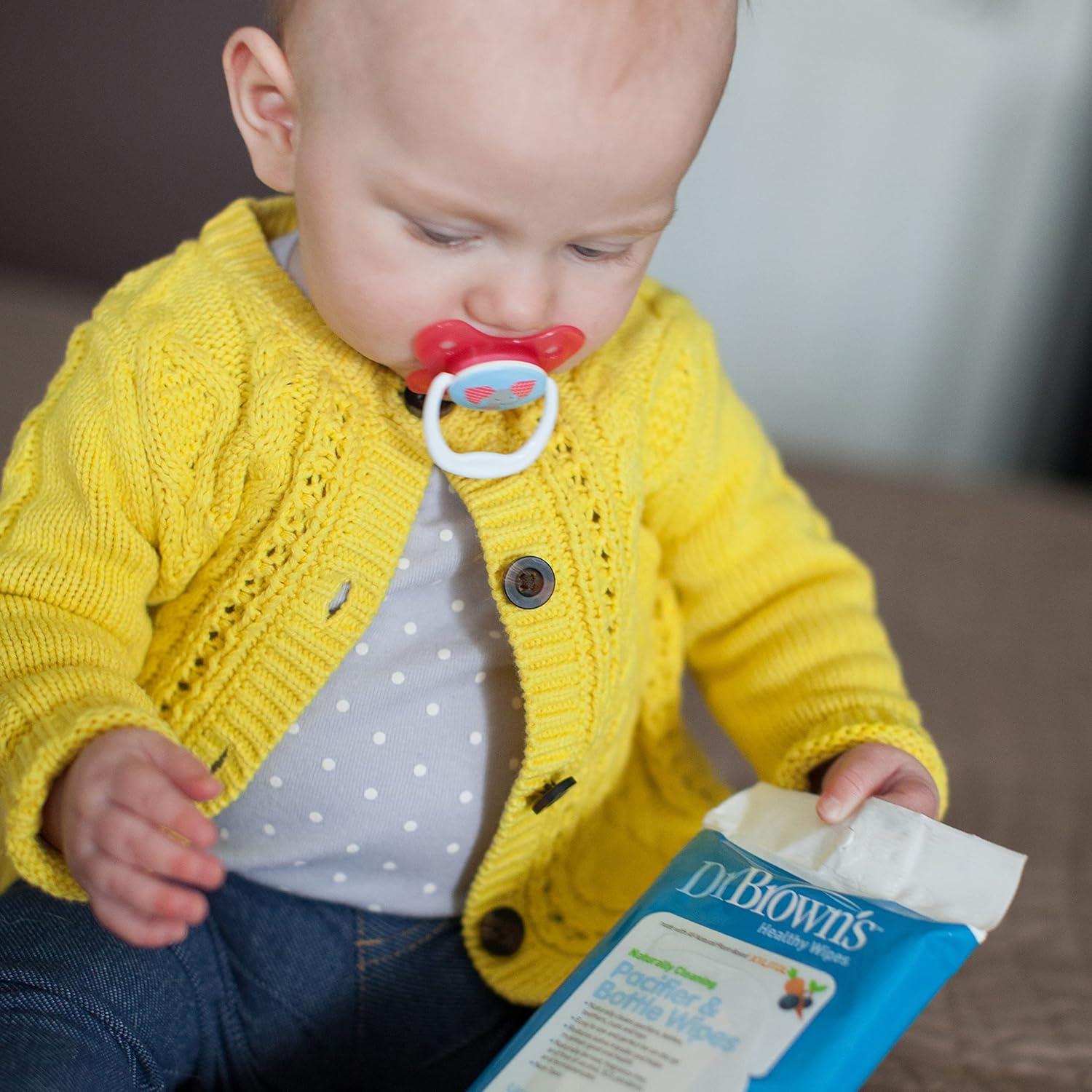 Toallitas Hipoalergénicas Dr. Brown para Biberones y Chupetes - 40 Unidades