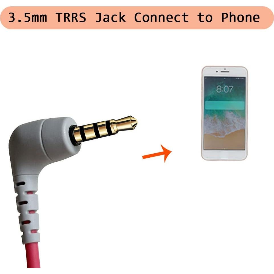 Adaptador QJYTH TRS a TRRS 3.5mm para Micrófonos Externos