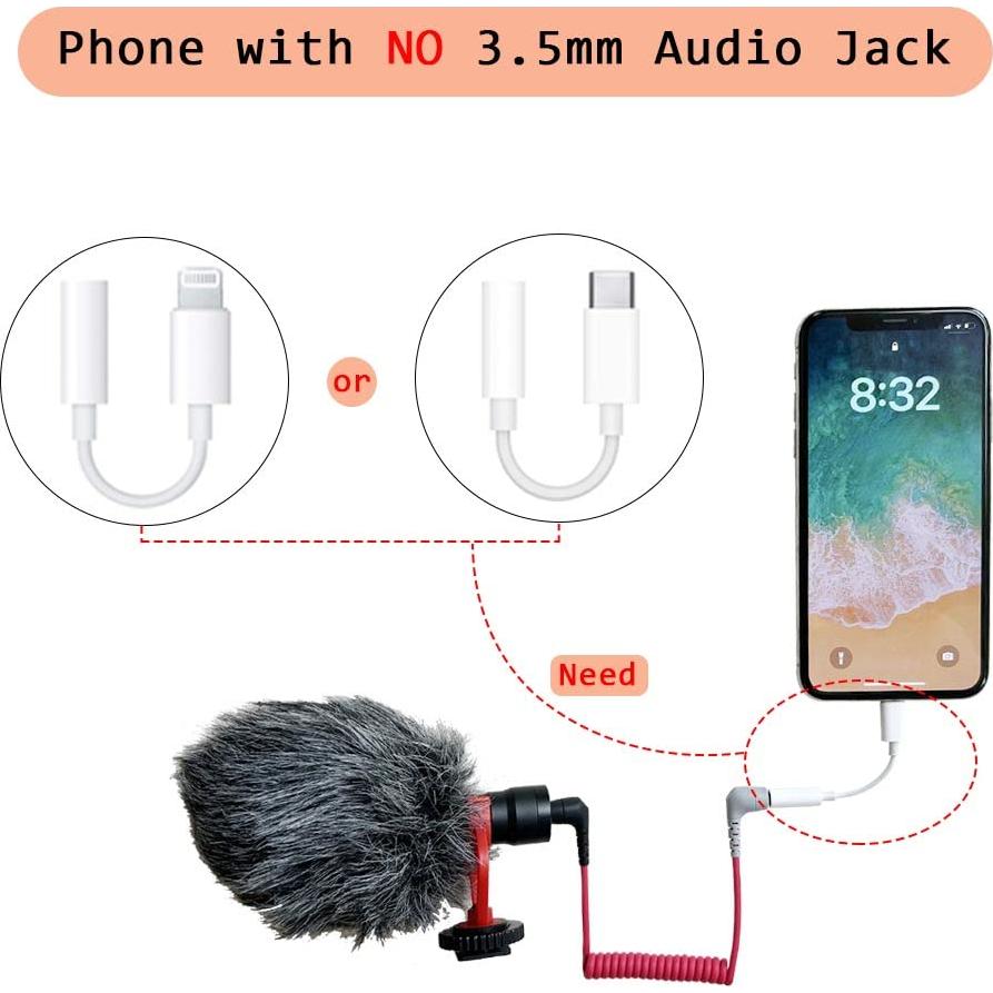 Adaptador QJYTH TRS a TRRS 3.5mm para Micrófonos Externos