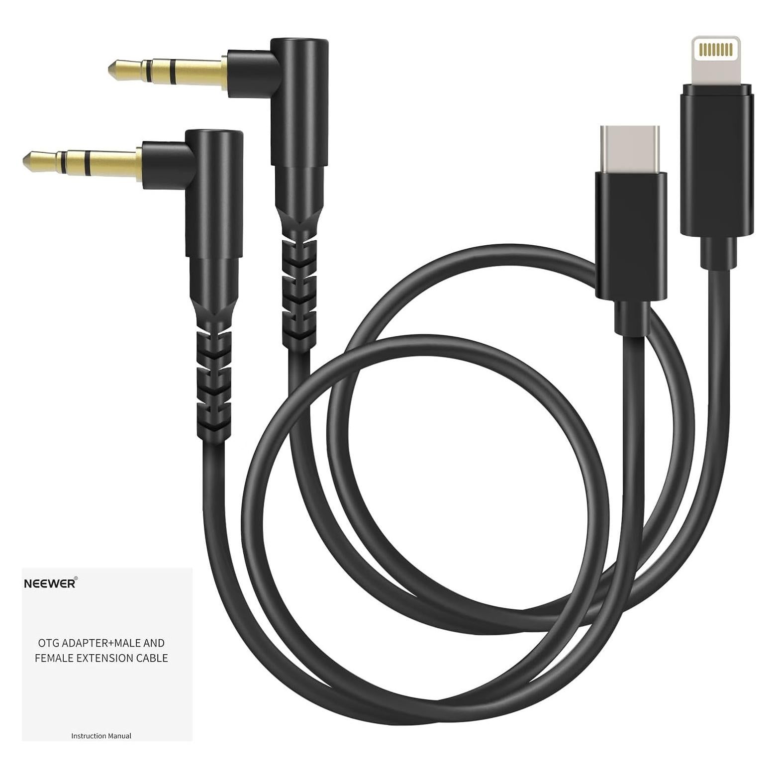 Cable de Audio NEEWER 3.5mm TRS a USB C y iOS - LM17