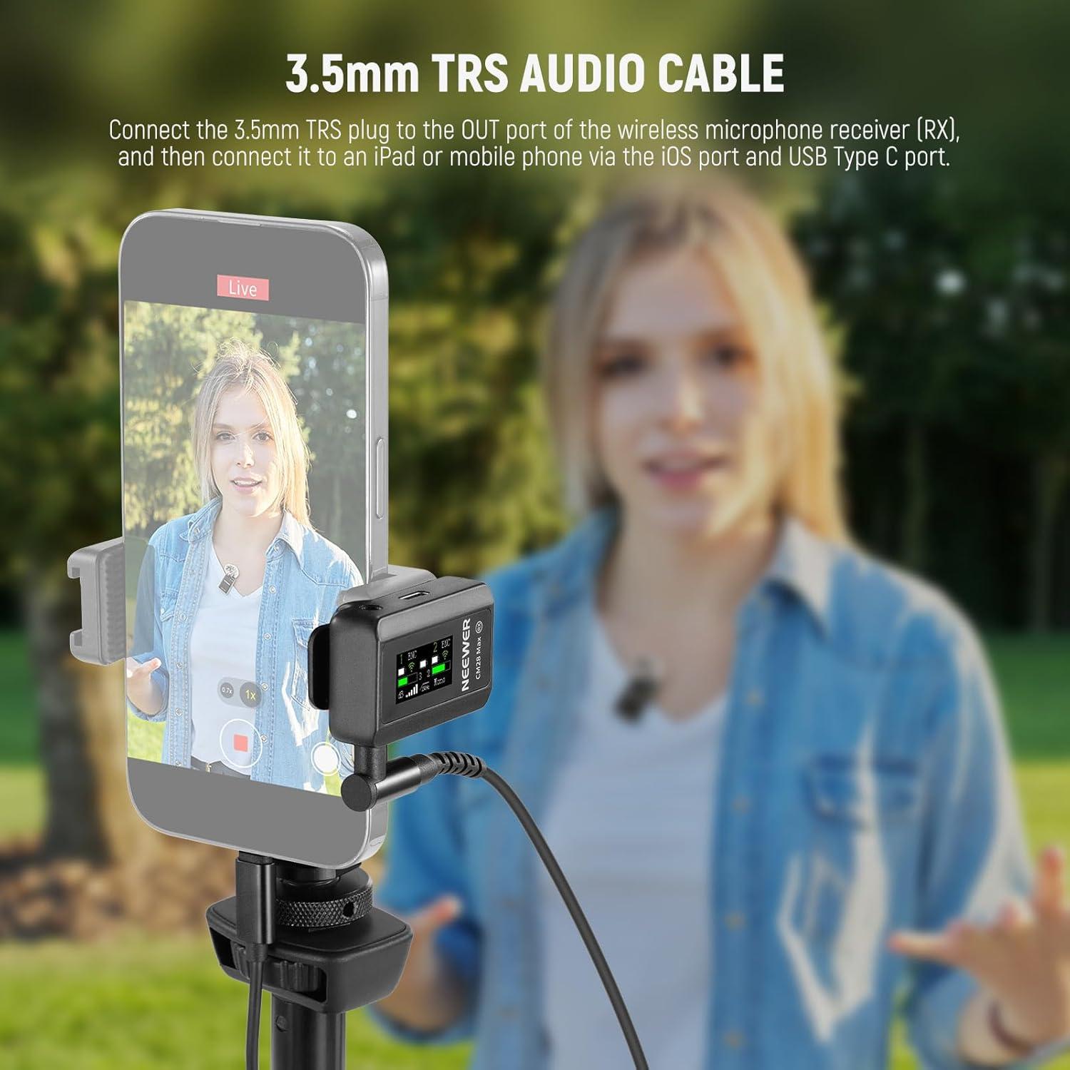 Cable de Audio NEEWER 3.5mm TRS a USB C y iOS - LM17