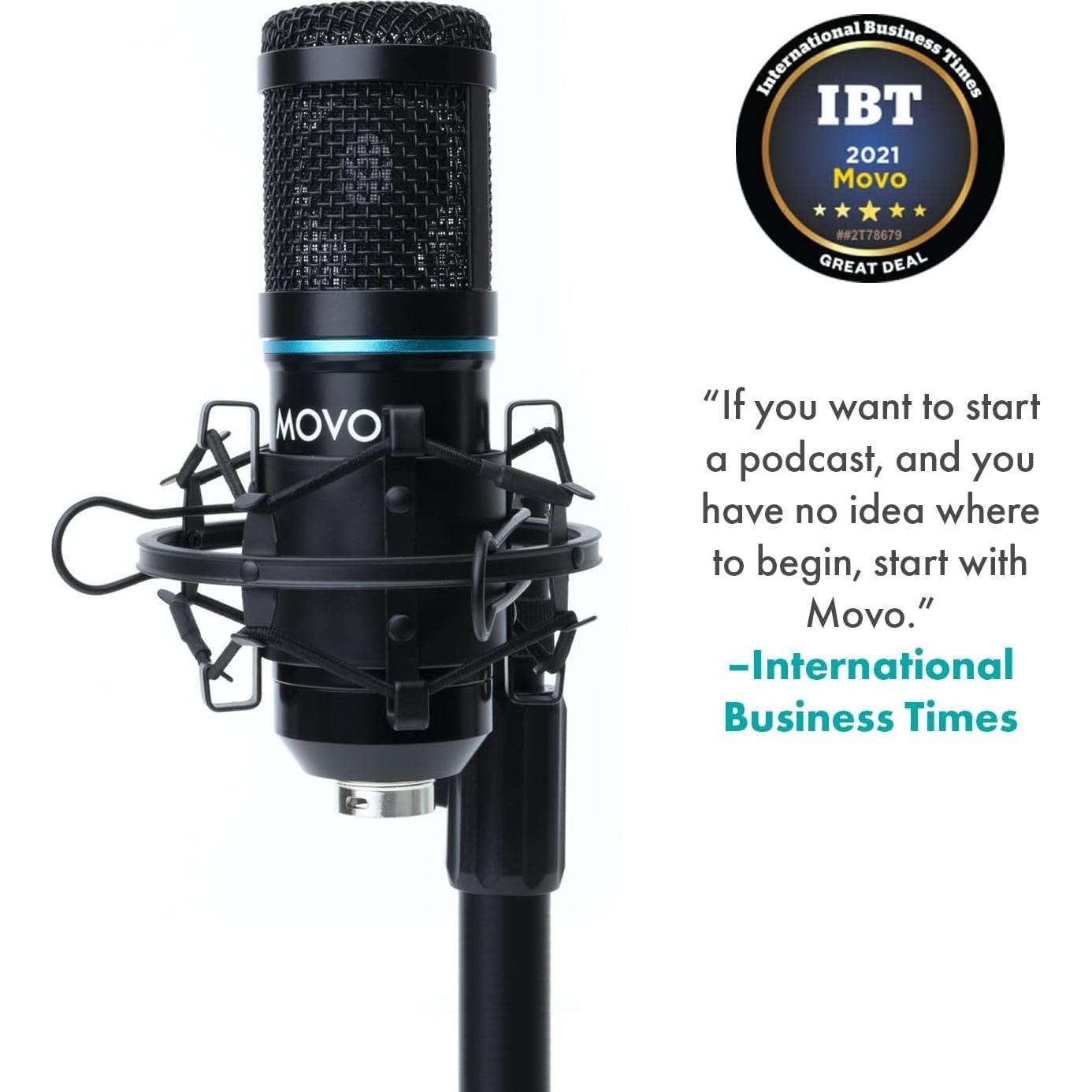 Micrófono Condensador Cardioide Movo PC-M6 con Soporte y Filtro