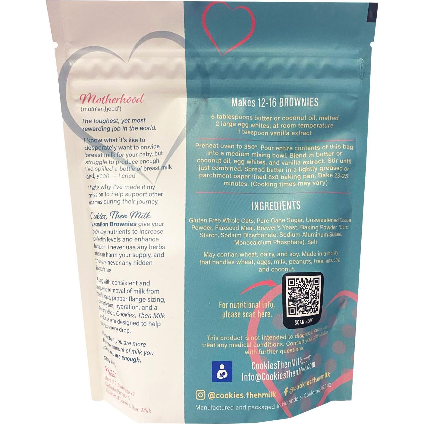 Mezcla Rápida de Lactancia Cookies, Then Milk - Brownie 300g