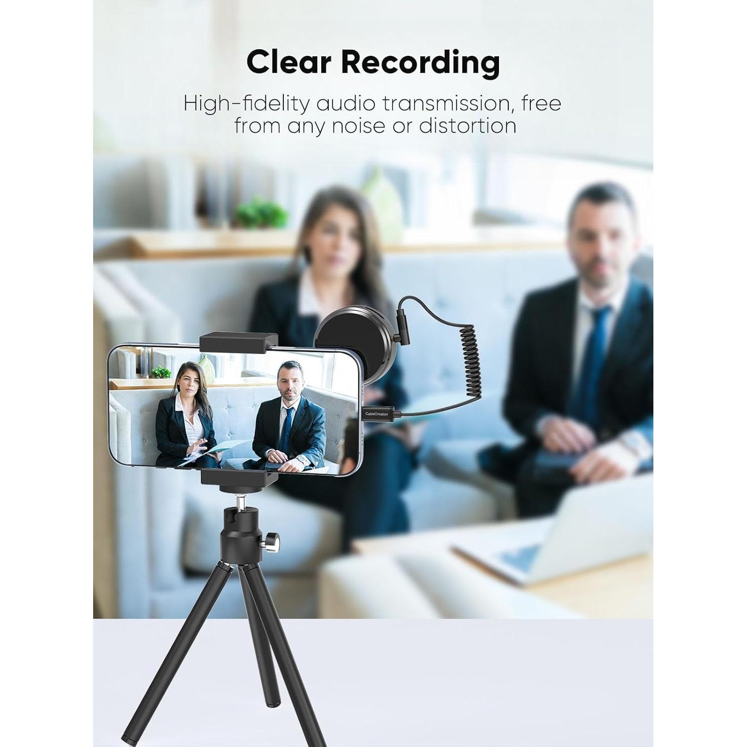 Cable de Micrófono 3.5mm a USB-C CableCreation 0.20-0.48m