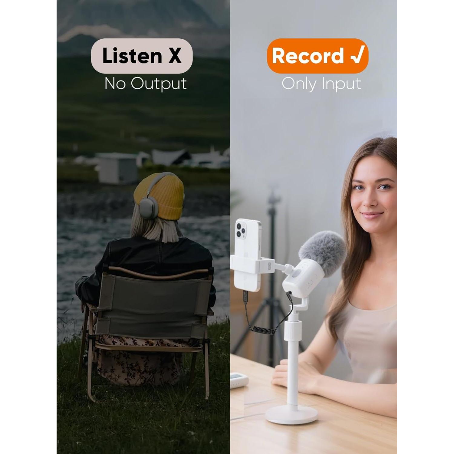 Cable de Micrófono 3.5mm a USB-C CableCreation 0.20-0.48m