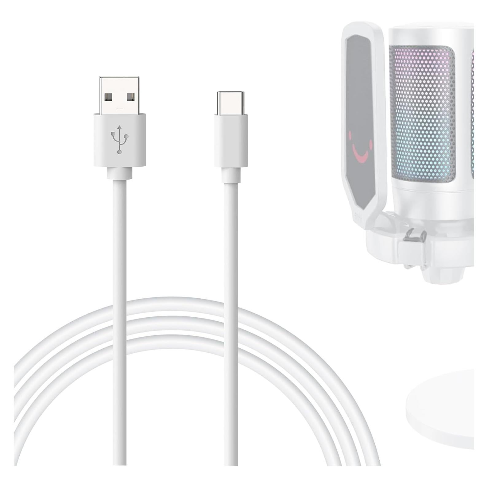 Cable de Micrófono USB Tipo C a USB A Geekria 2m Blanco