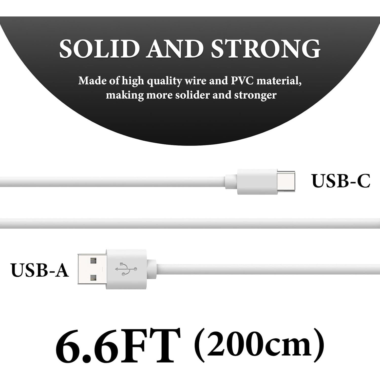 Cable de Micrófono USB Tipo C a USB A Geekria 2m Blanco
