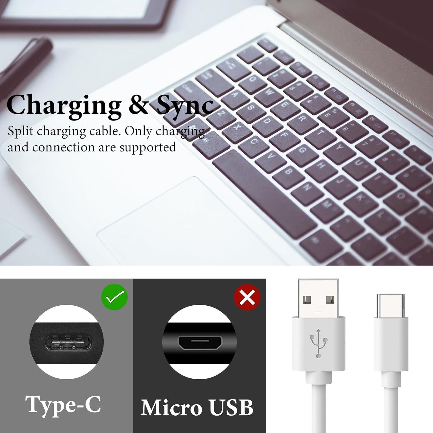 Cable de Micrófono USB Tipo C a USB A Geekria 2m Blanco