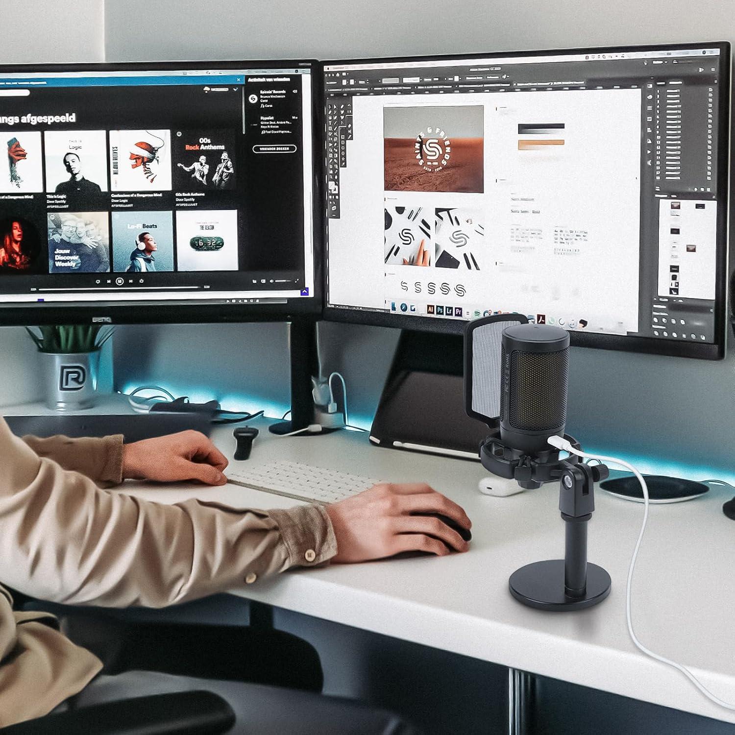 Cable de Micrófono USB Tipo C a USB A Geekria 2m Blanco