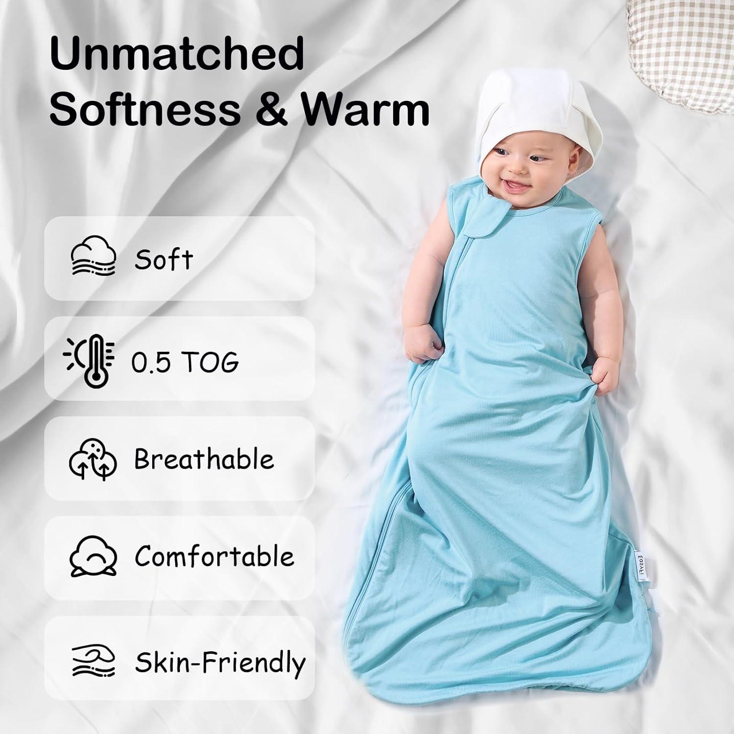 Saco de dormir unisex Supersoft 0.5 Tog para bebés 0-6 meses - Azul