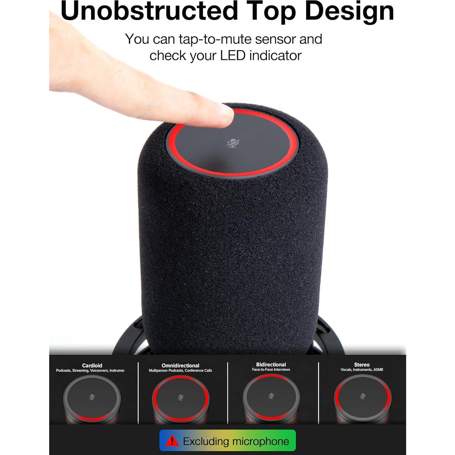 Filtro Pop Mic SUNMON para HyperX QuadCast 2 - Reducción de Ruido