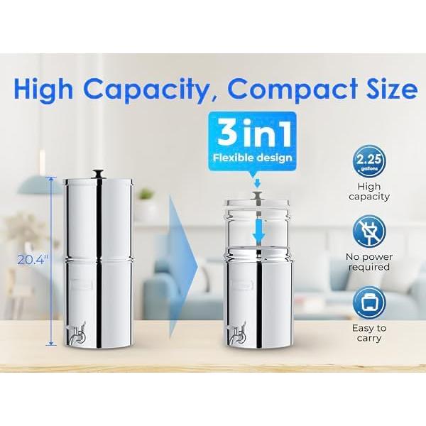 Filtro de agua por gravedad Waterdrop King Tank 8.5L