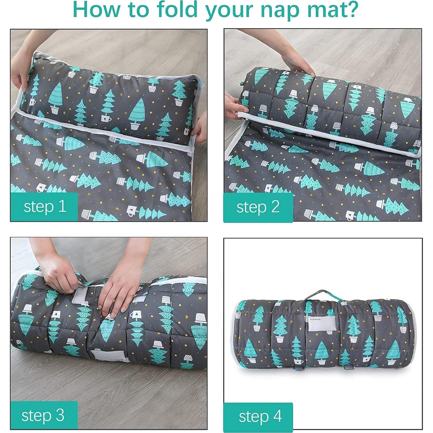 Colchoneta para Siesta Niños Maderas Oscuras 127x53 cm