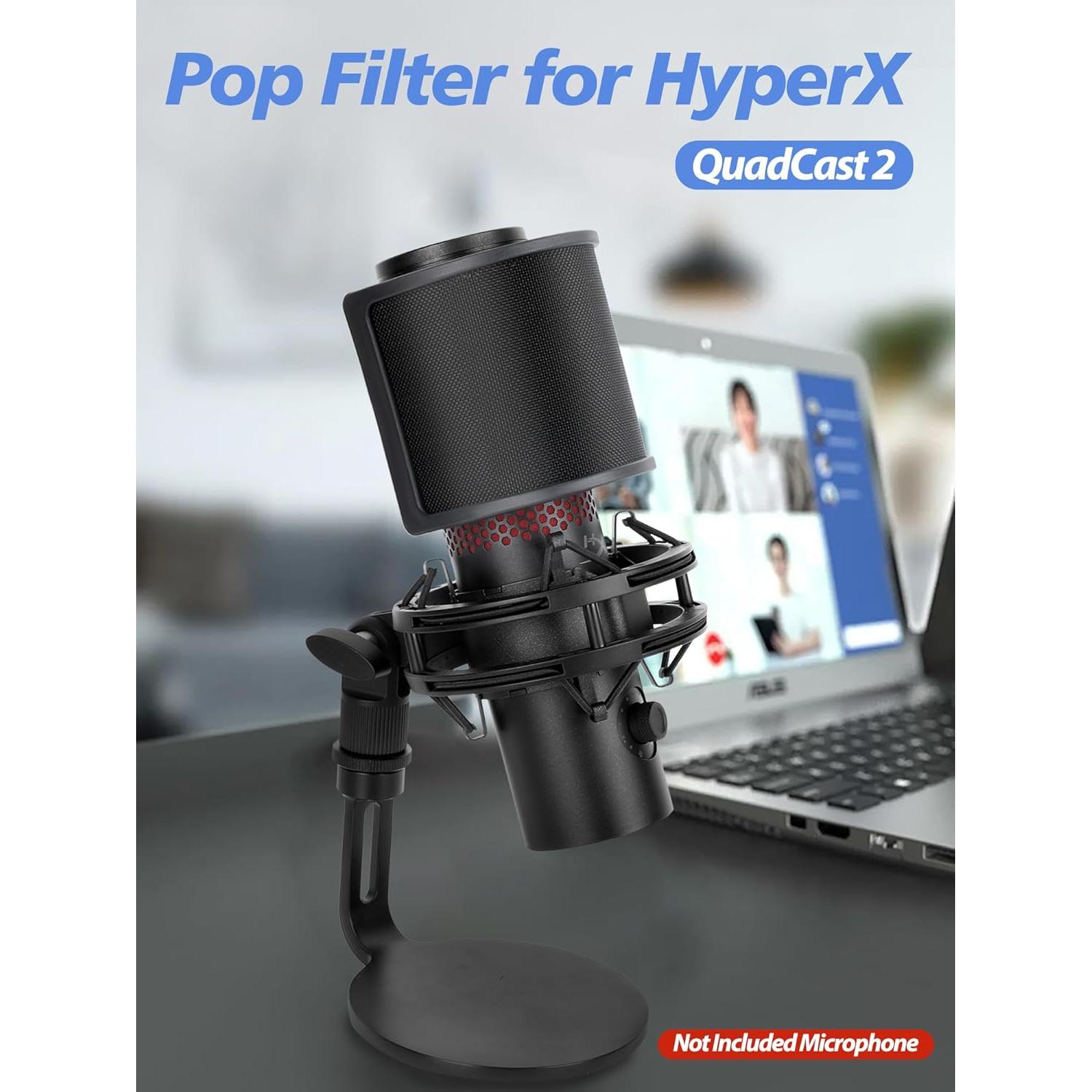 Filtro Pop SUNMON para Micrófono HyperX QuadCast2 - Negro