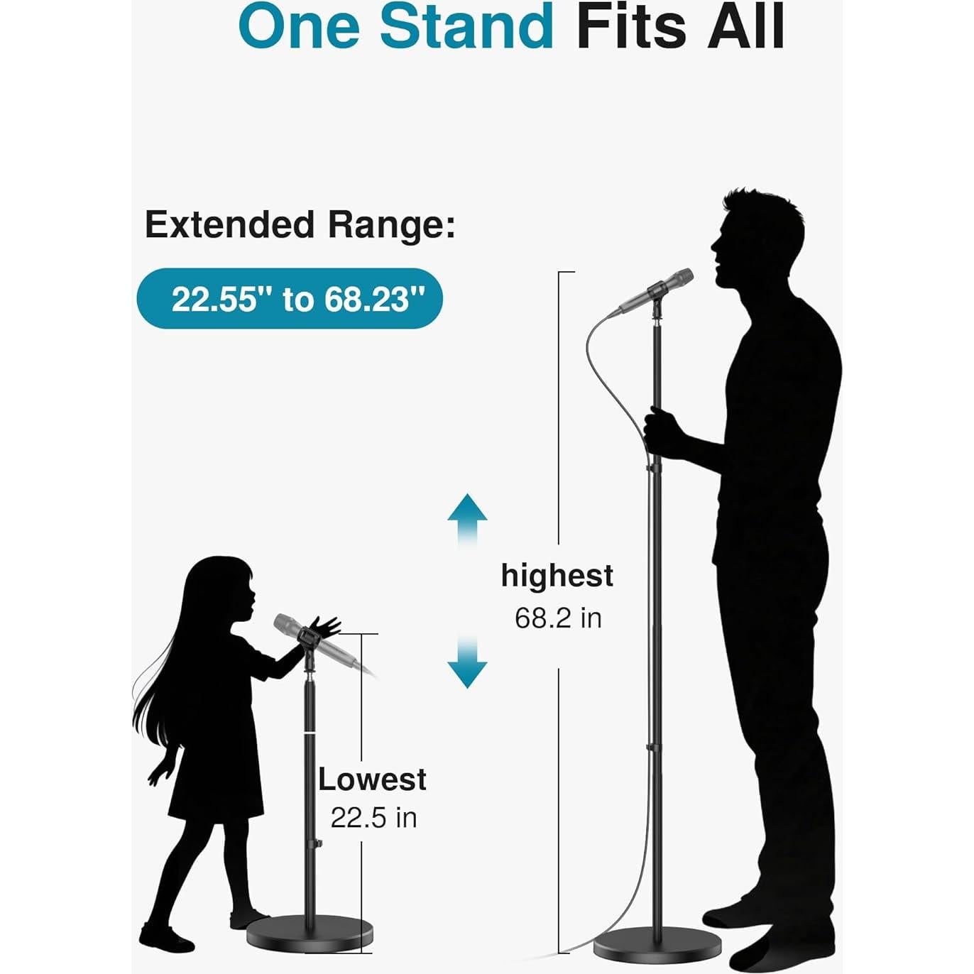 Soporte de Micrófono Telescópico InnoGear MS147, Altura 57-173 cm