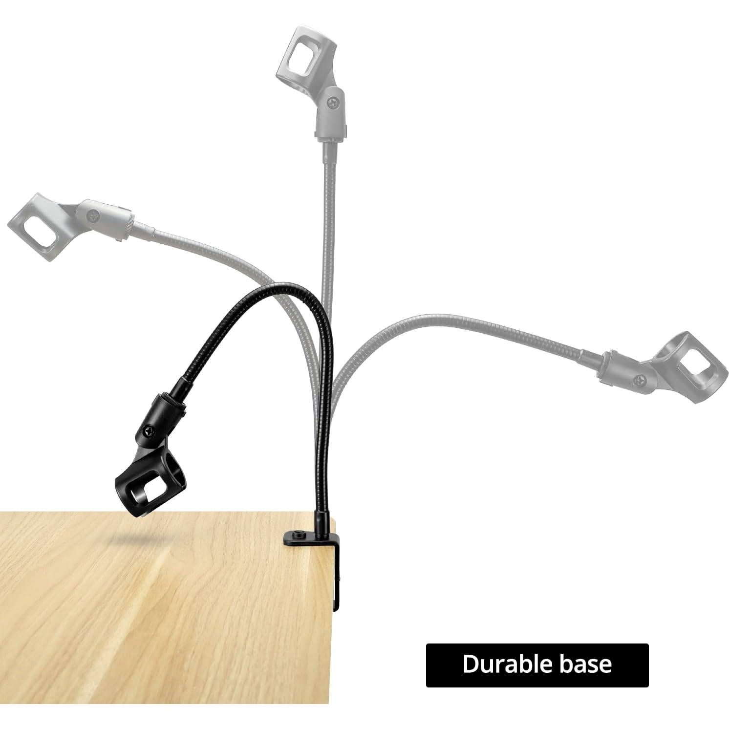 Soporte de Micrófono QWORK Cuello de Cisne 33 cm Ajustable 360°