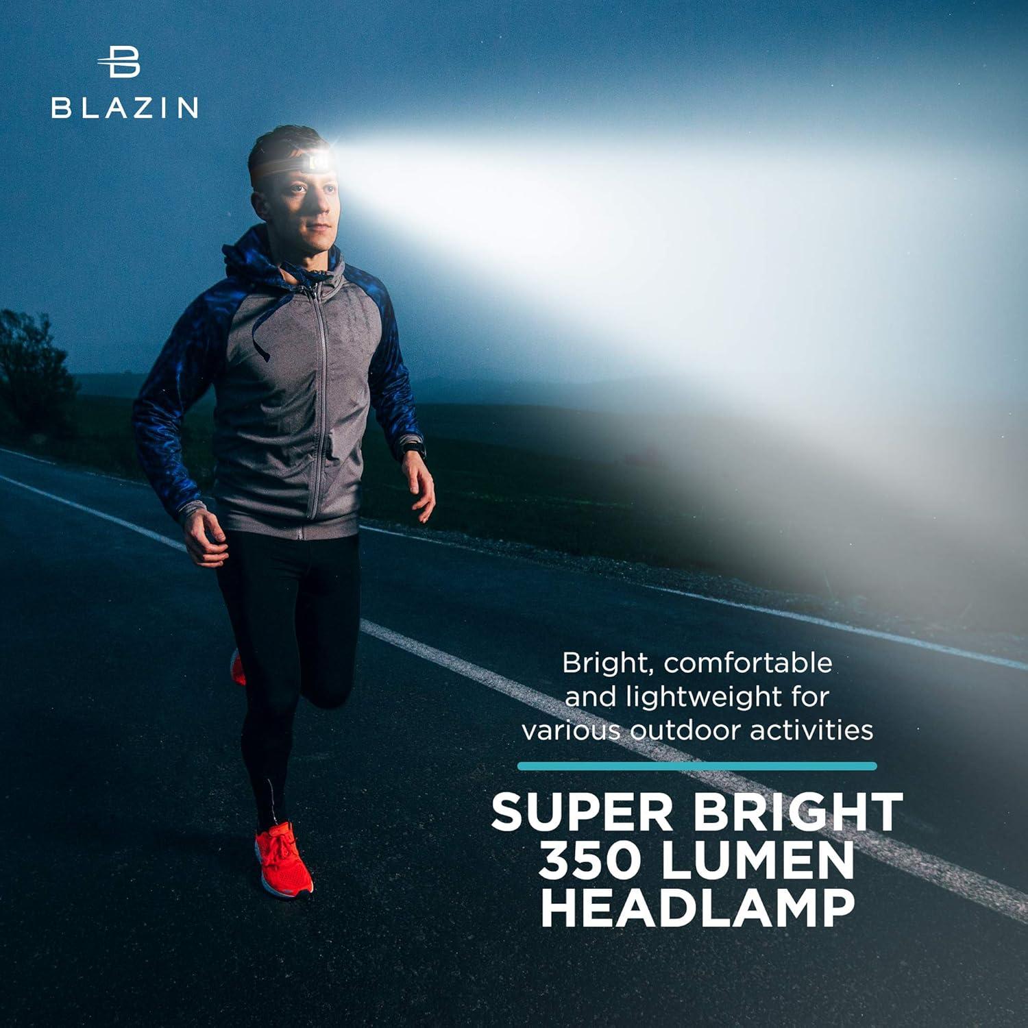 Linterna Frontal Recargable Blazin 350 Lúmenes - Impermeable