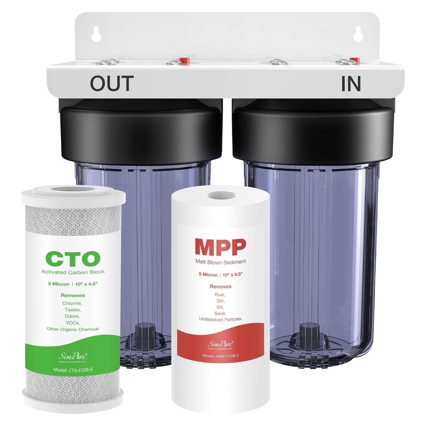 Filtro de Agua SimPure DB10C-2 2 Etapas 10x4.5"