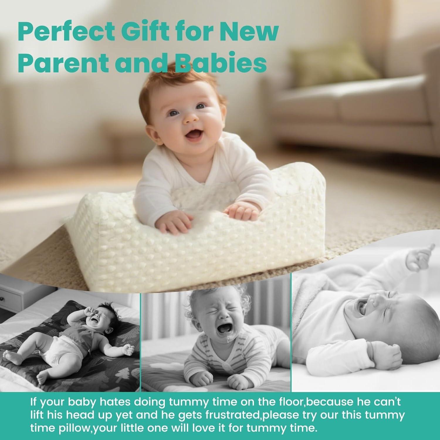 Almohada para Bebé Tummy Time TTM-2506 Beige con Funda Lavable