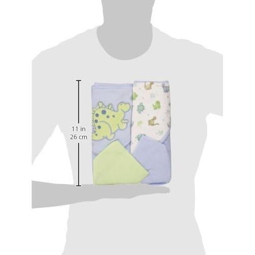 Toalla de baño con capucha Spasilk Dino Azul - 2 unidades