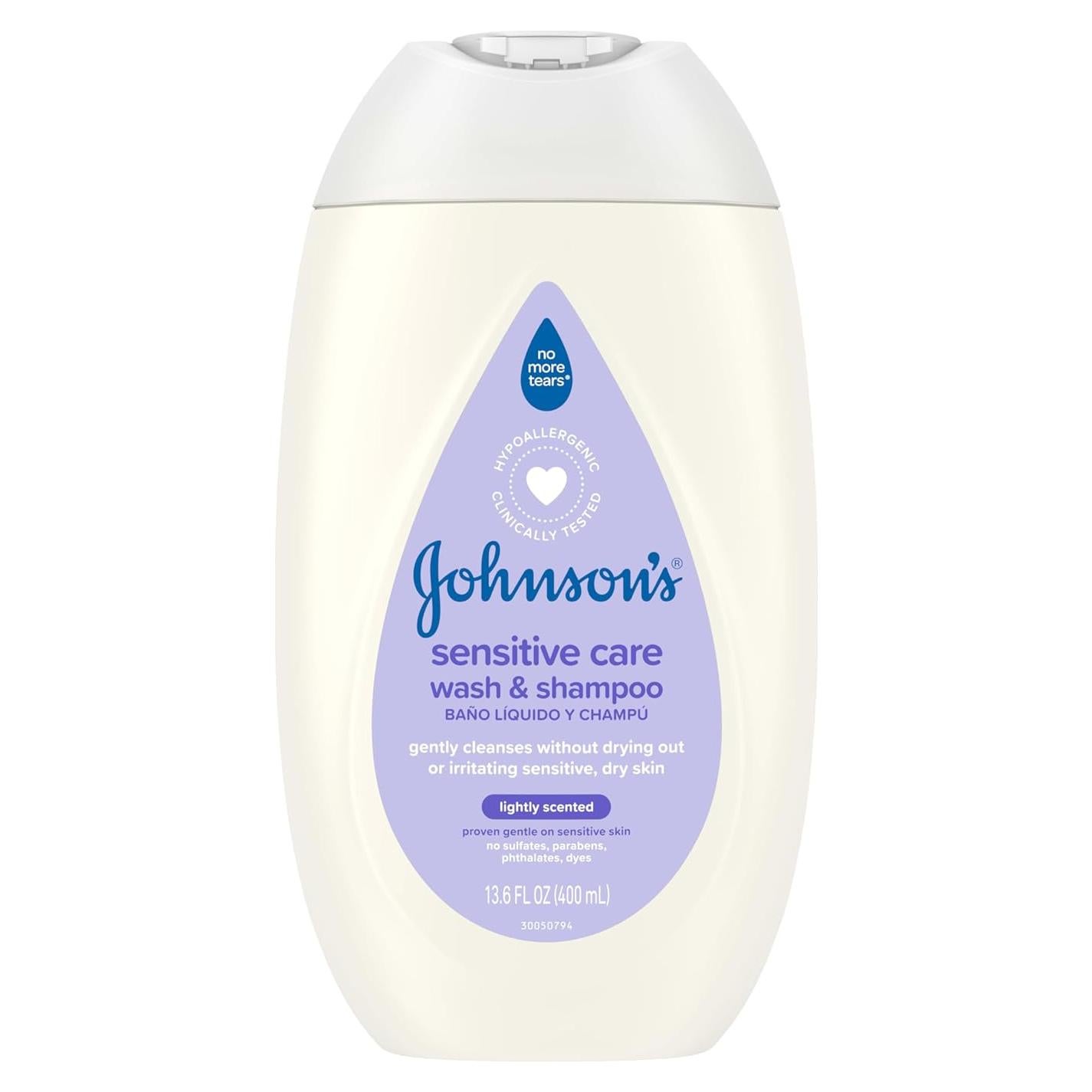 Jabón y Champú para Bebés Johnson's Cuidado Sensible 400 mL