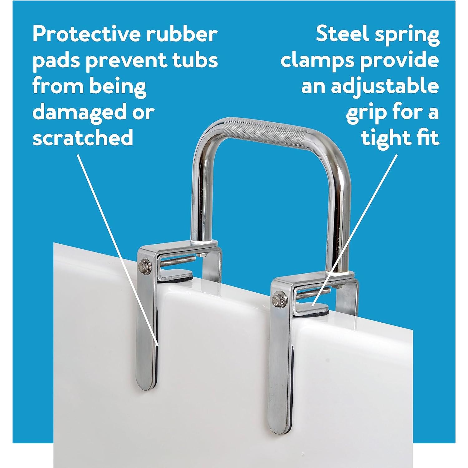 Barra de Seguridad para Bañera Carex Cromo 1 Unidad