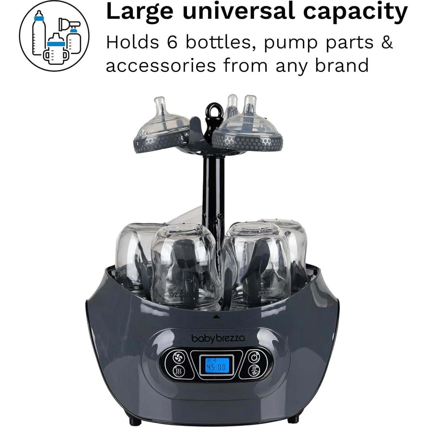 Esterilizador y Secador Baby Brezza Carbón - 6 Biberones
