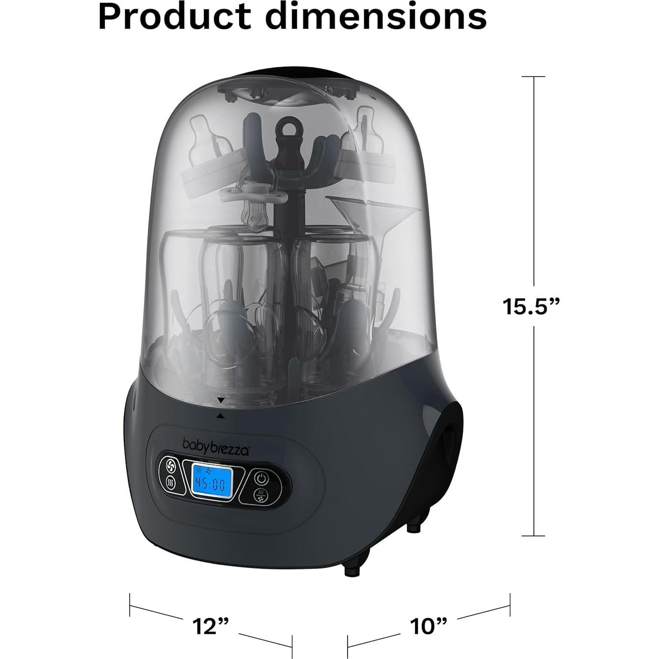 Esterilizador y Secador Baby Brezza Carbón - 6 Biberones