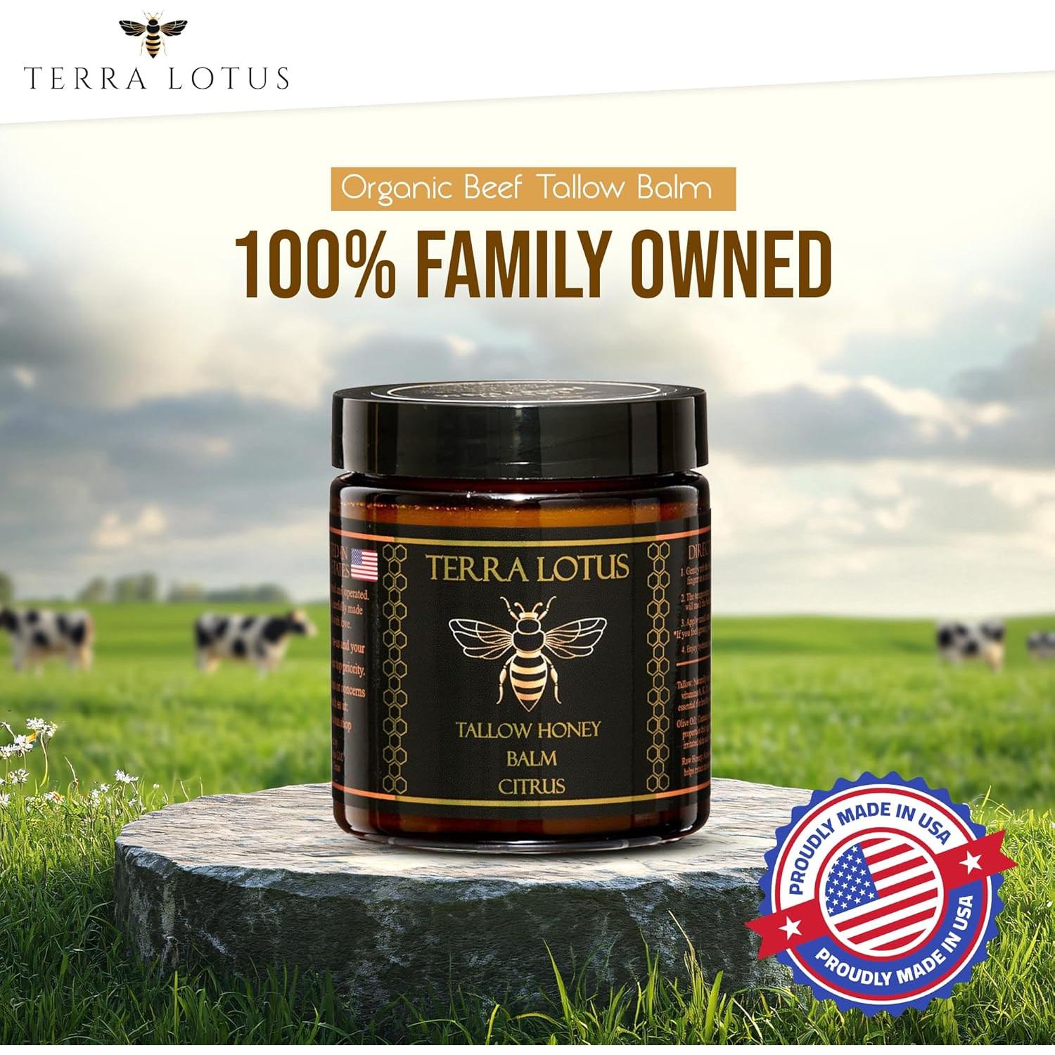 Bálsamo Hidratante Terra Lotus 113g Sebo de Res Orgánico Cítricos