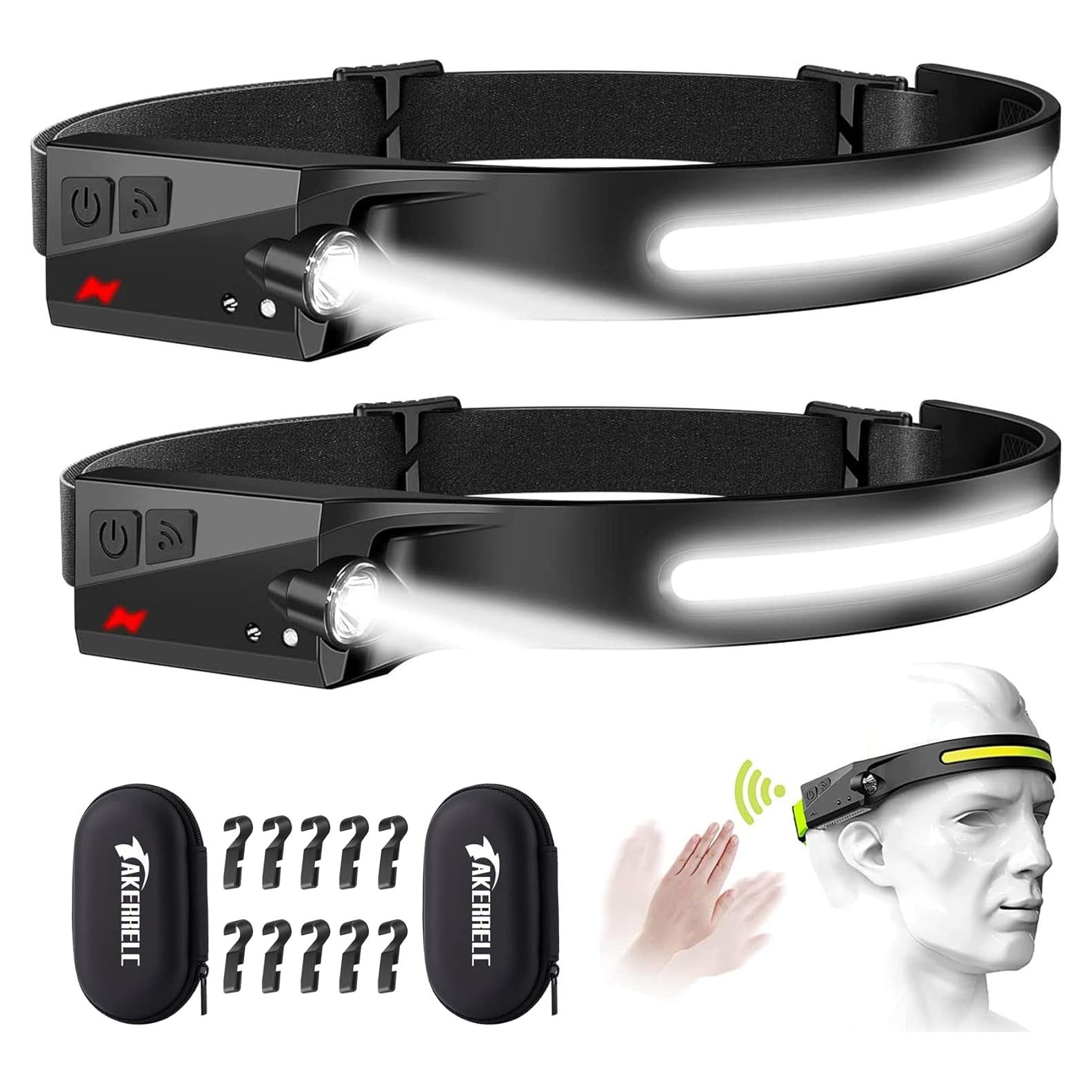 Linterna Frontal Akerrelc AK-LX200 LED 1200 Lúmenes 10h