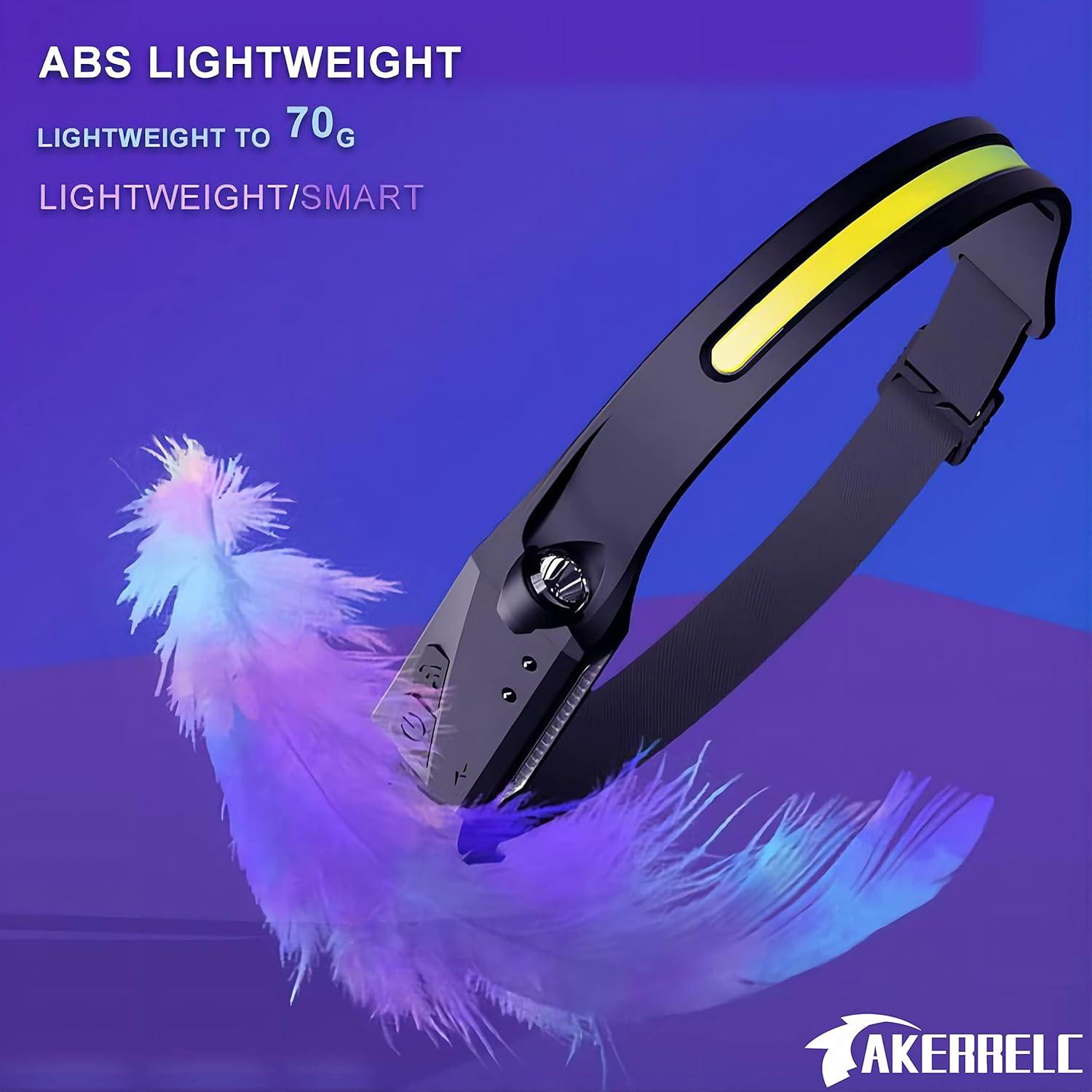 Linterna Frontal Akerrelc AK-LX200 LED 1200 Lúmenes 10h