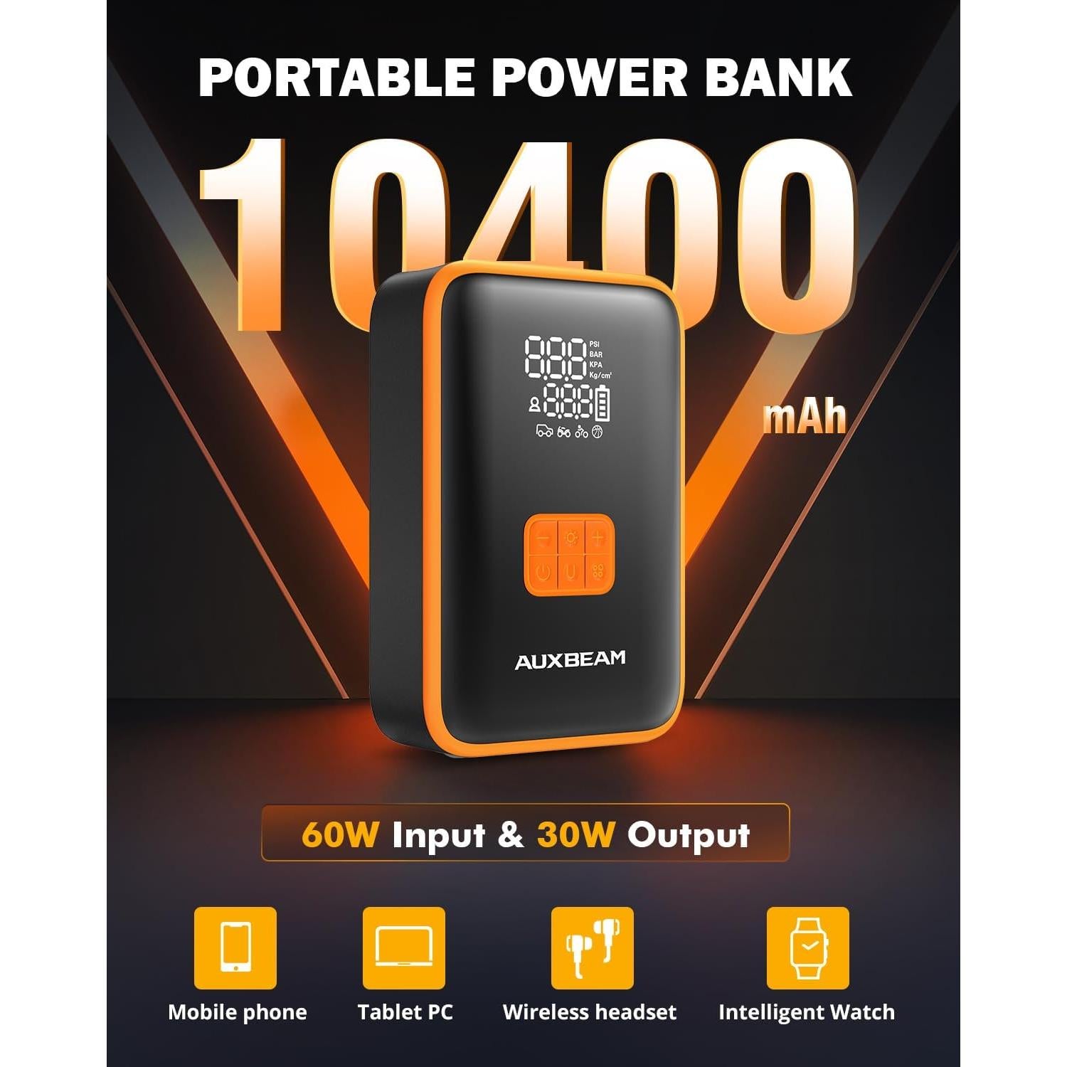 Arrancador de Salto Auxbeam AJ3500 con Compresor 3500A