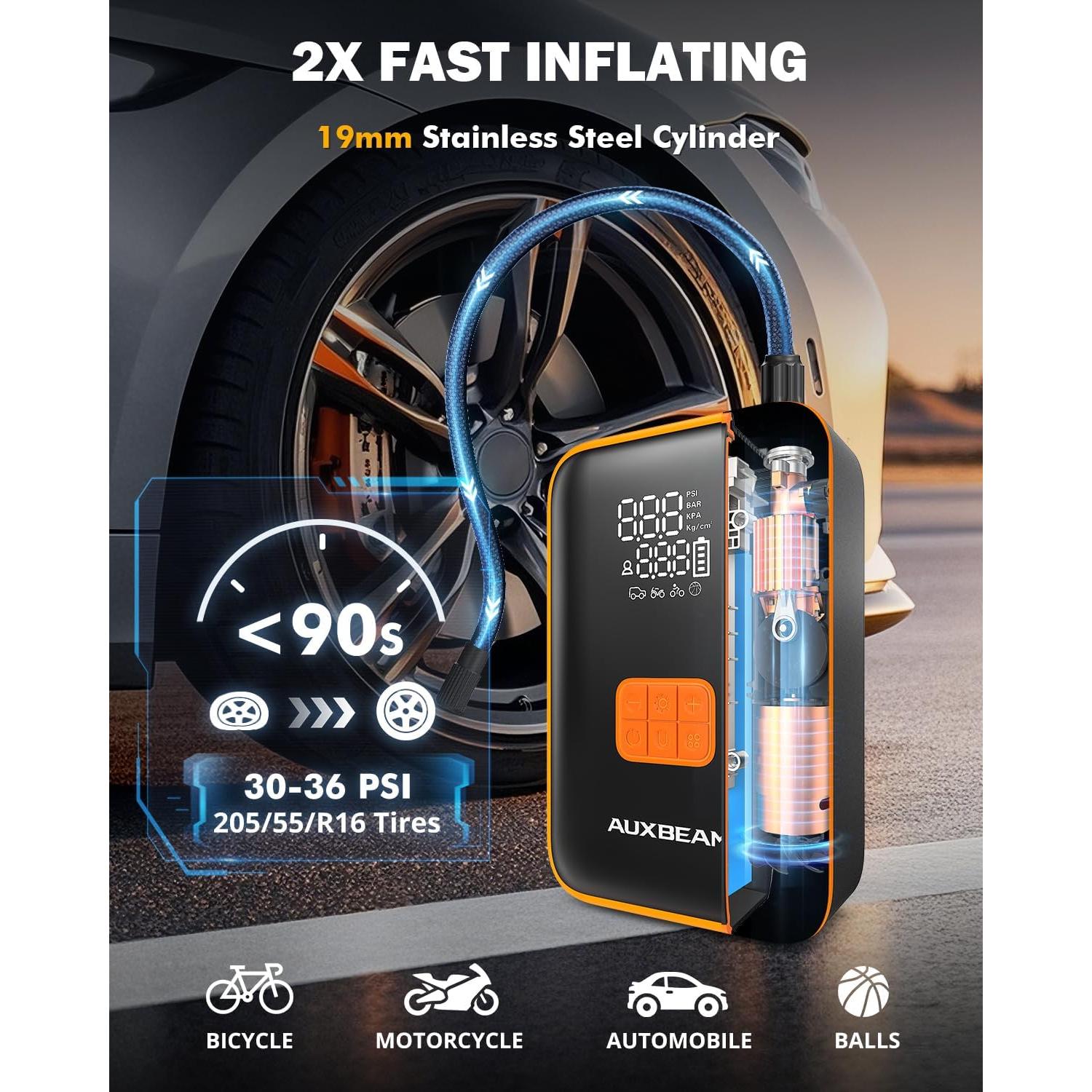 Arrancador de Salto Auxbeam AJ3500 con Compresor 3500A