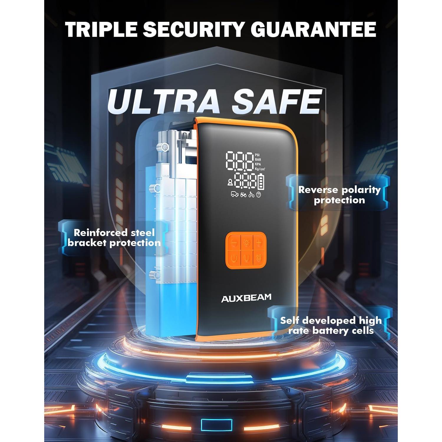 Arrancador de Salto Auxbeam AJ3500 con Compresor 3500A