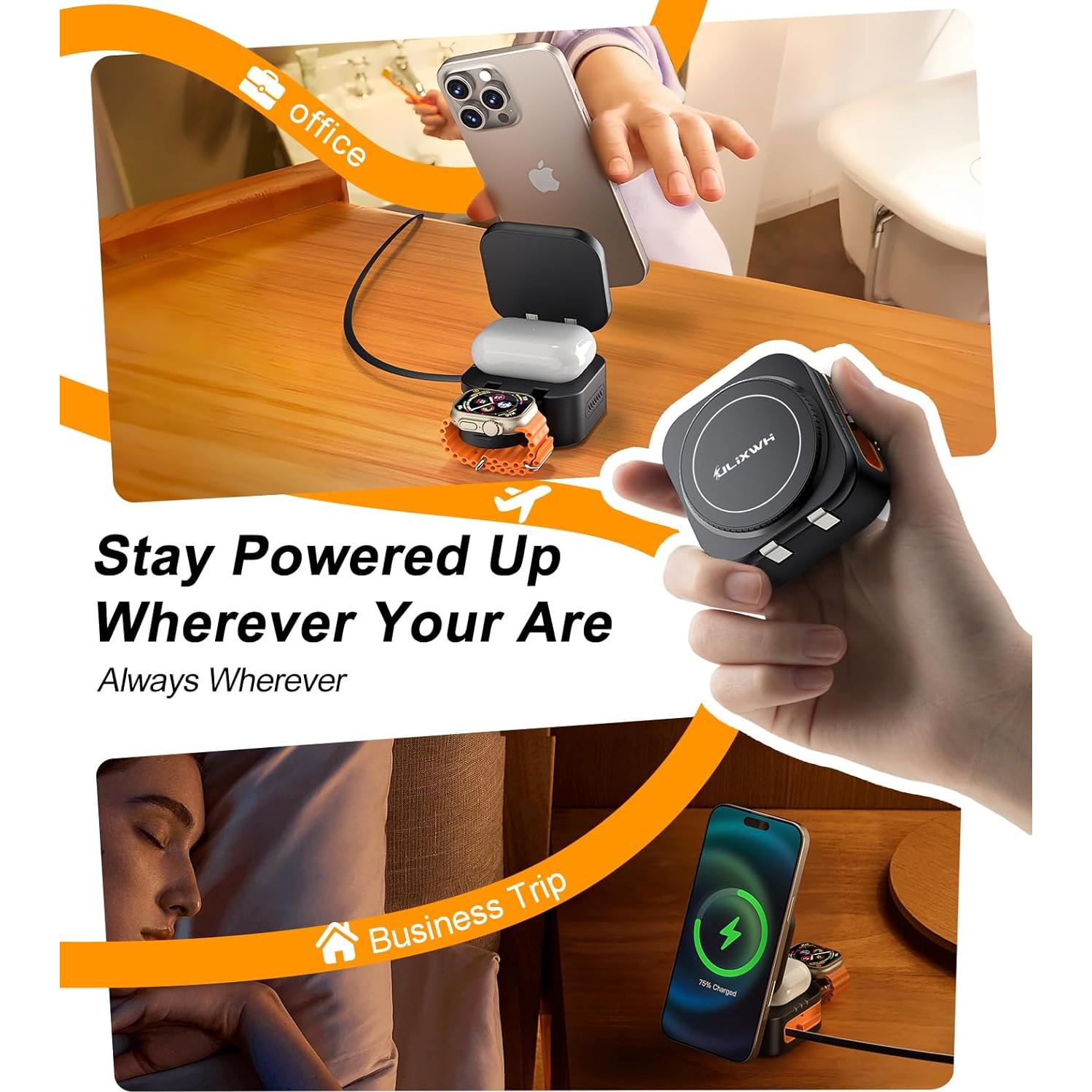 Estación de Carga 3 en 1 ULiXWH para Apple 22.5W Rápida