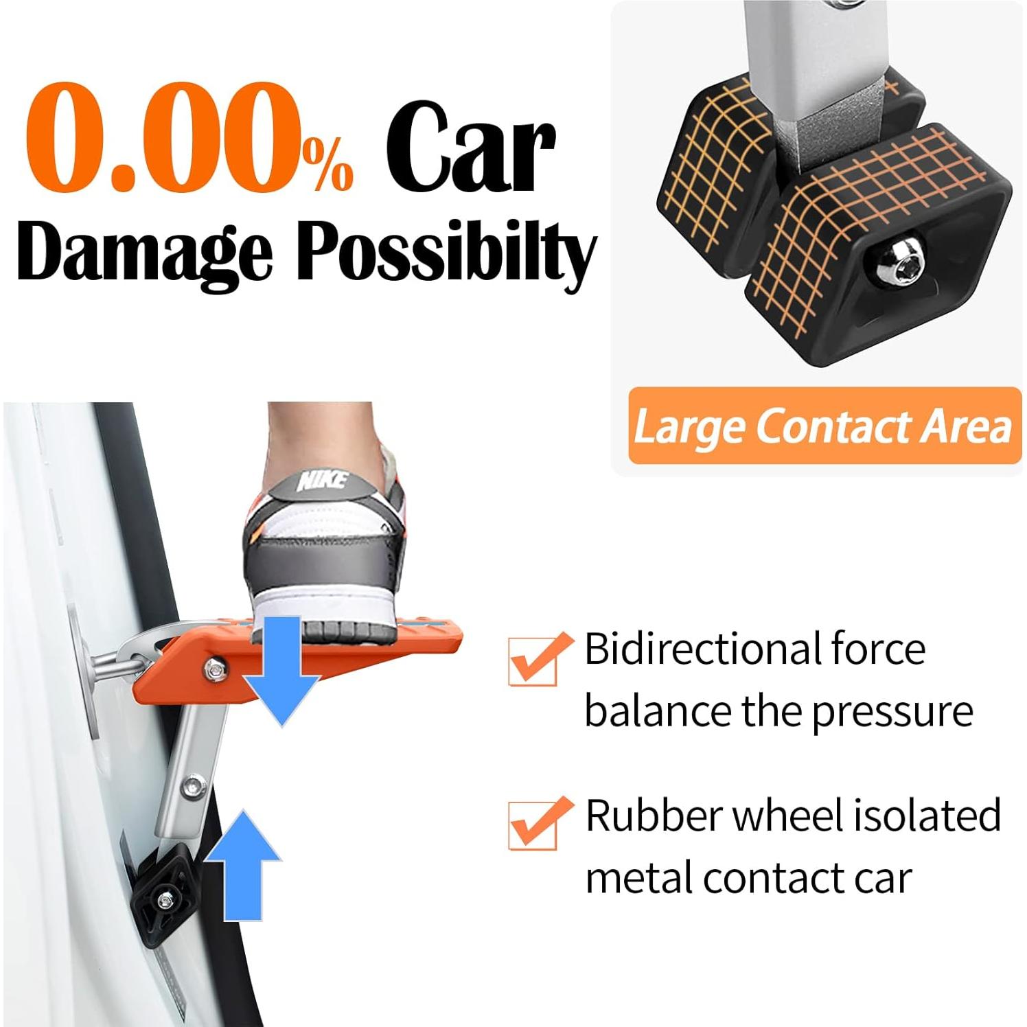 Escalón Universal para Puerta de Coche TOOENJOY Naranja 181 kg