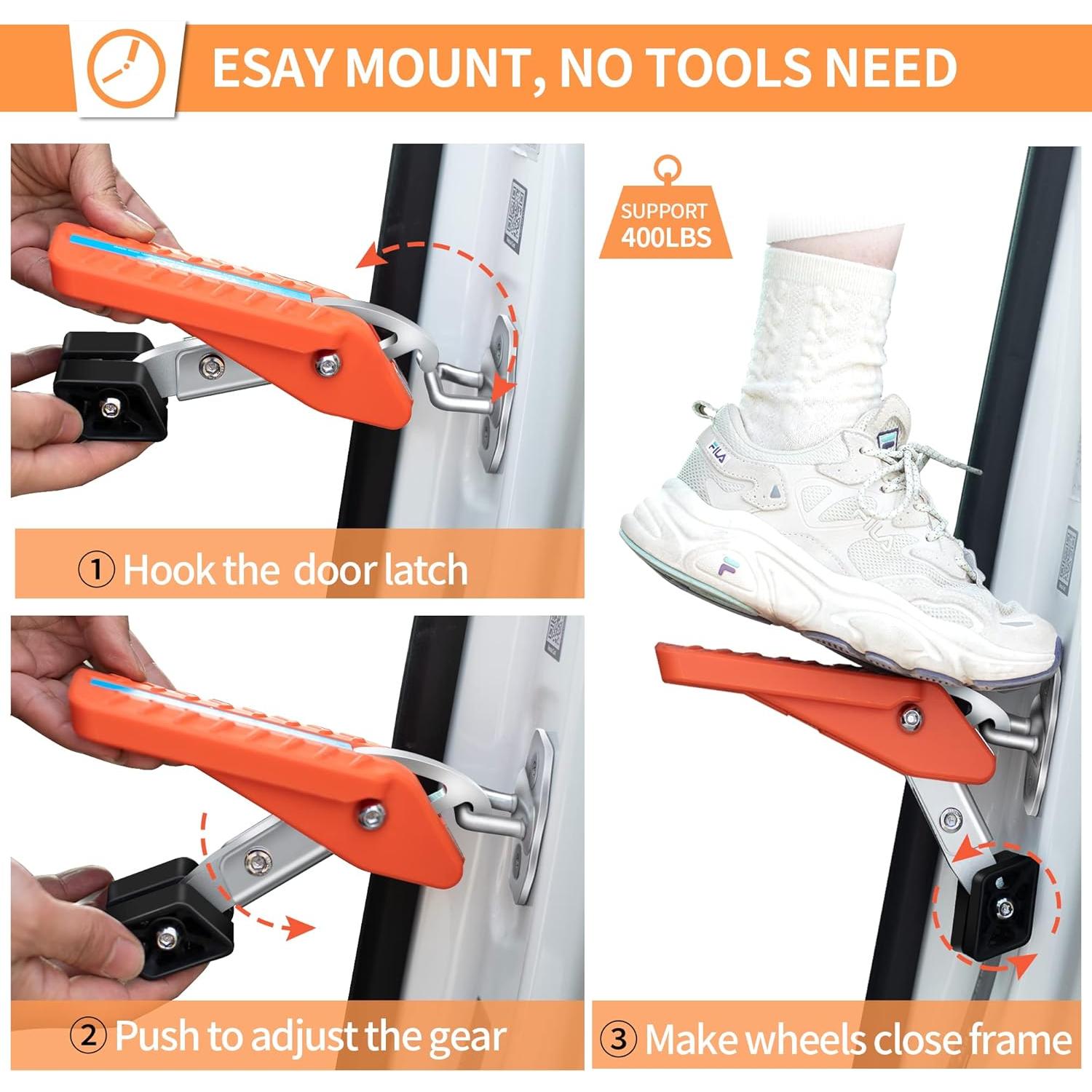 Escalón Universal para Puerta de Coche TOOENJOY Naranja 181 kg