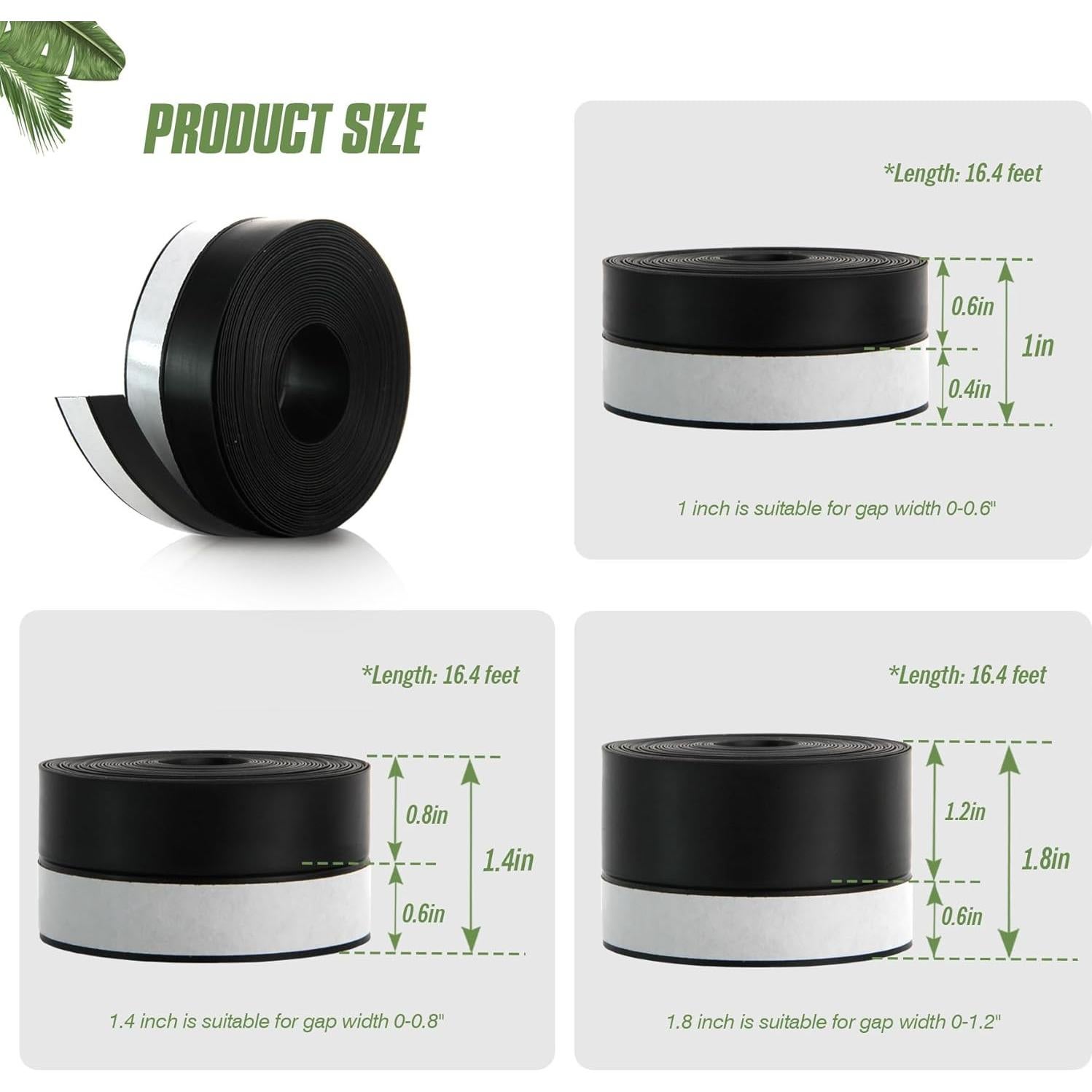 Tira de Sellado de Silicona Vivikivi 5m x 25mm Negra