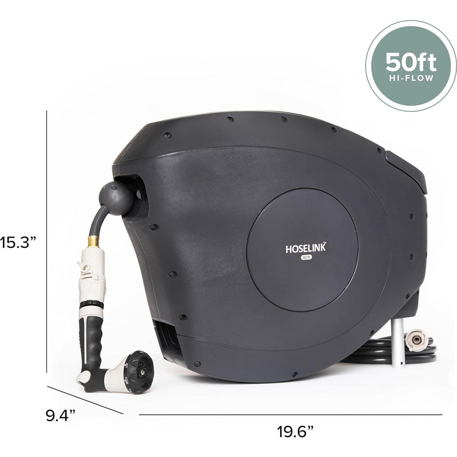 Manguera de Jardín Retráctil Hoselink 15.24m Hi-Flow UV