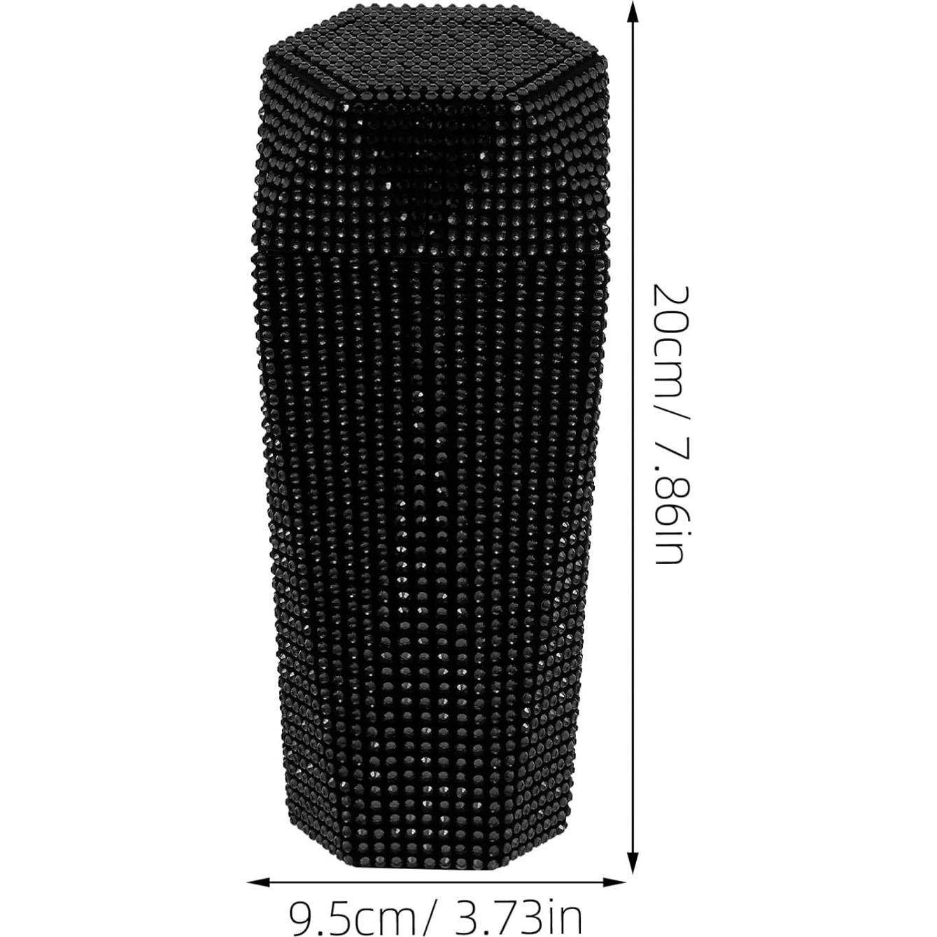 Basurero de Coche iplusmile con Tapa y Rhinestones Negro