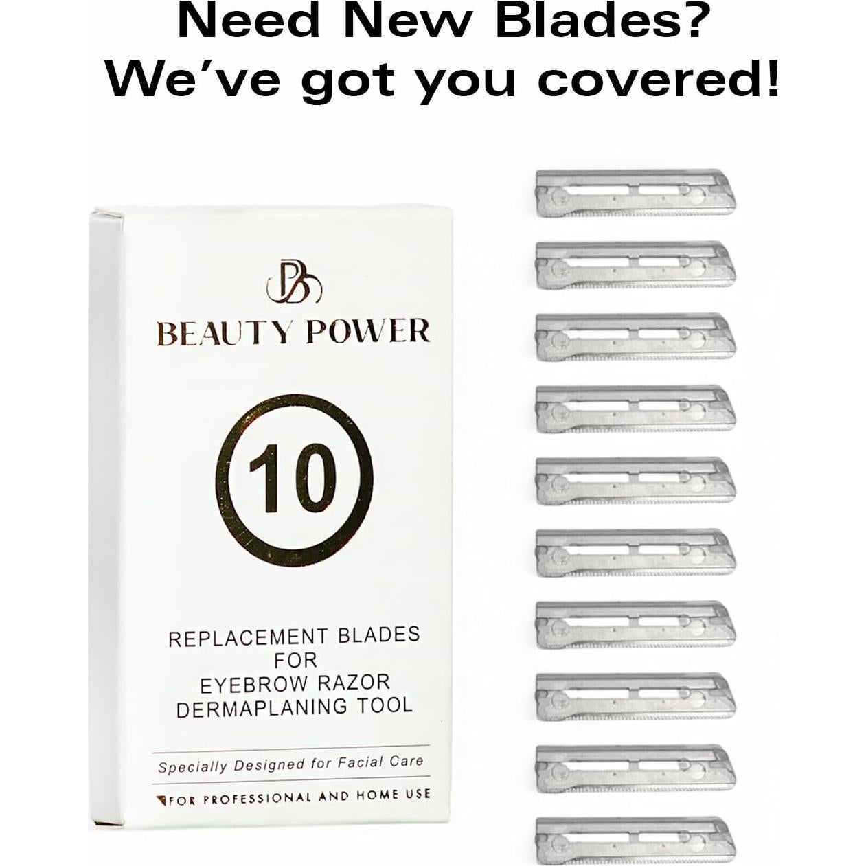 Rasuradora de Cejas Beauty Power con 6 Cuchillas y Estuche