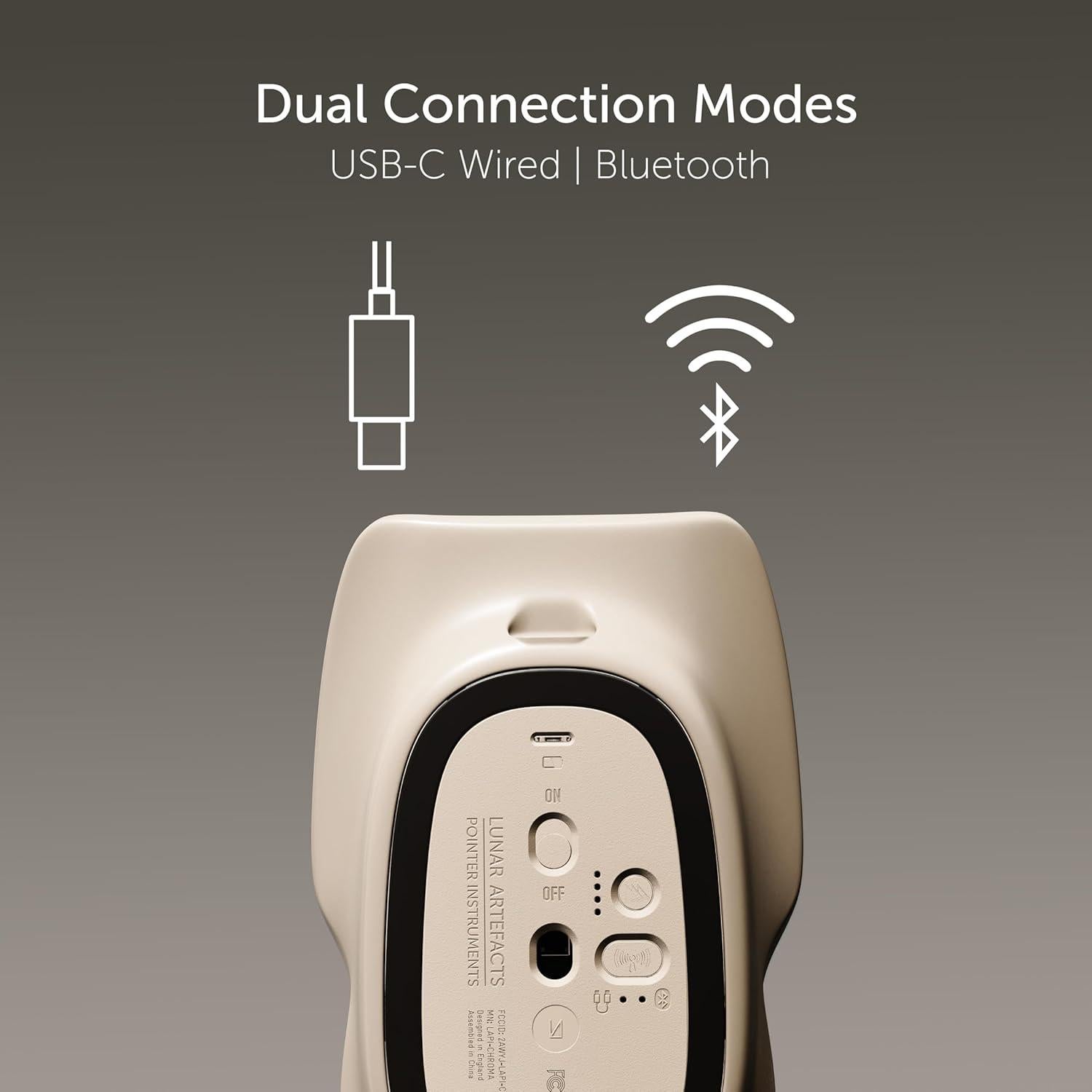 Ratón Inalámbrico Bluetooth Lunar Artefacts Recargable Ambidiestro Azul