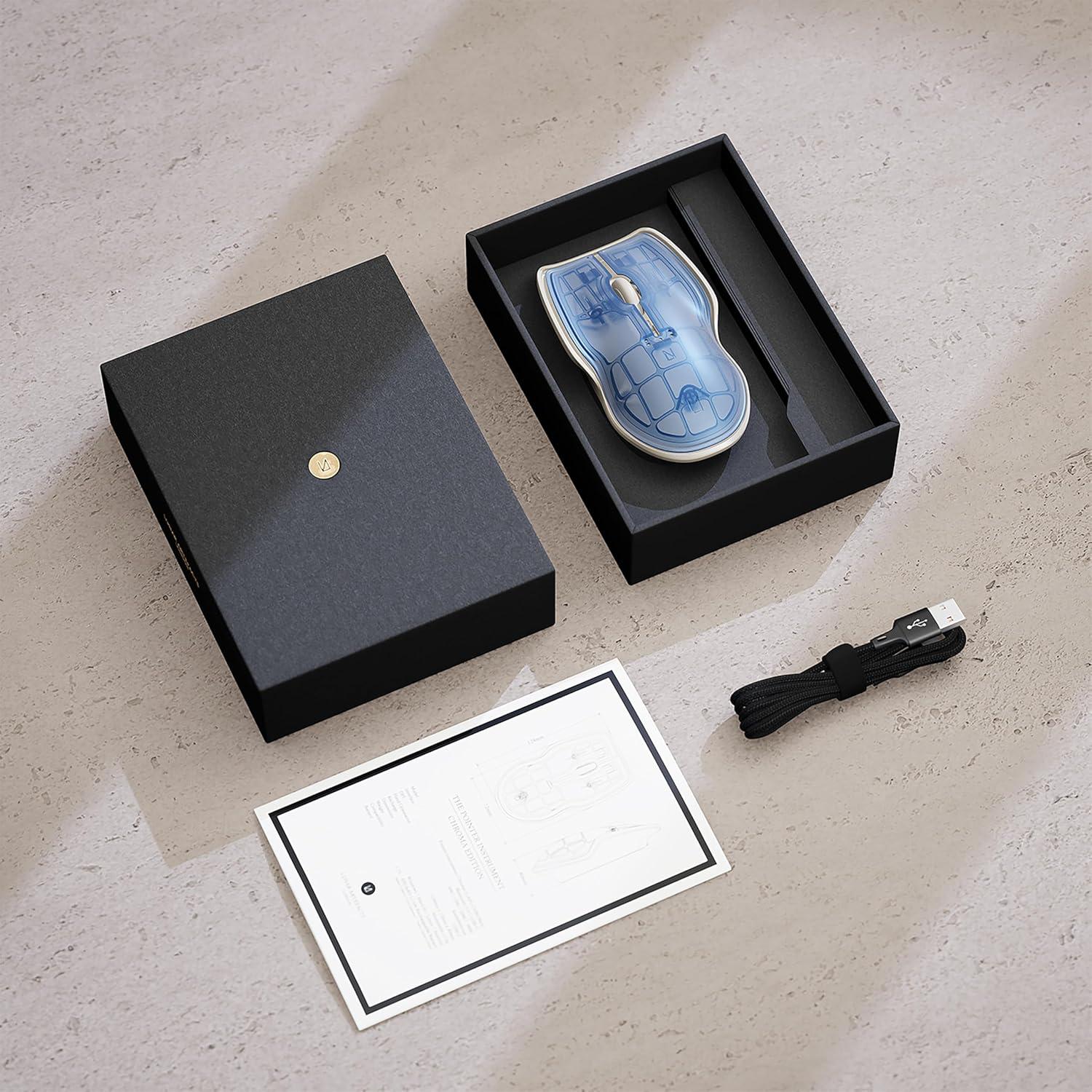 Ratón Inalámbrico Bluetooth Lunar Artefacts Recargable Ambidiestro Azul