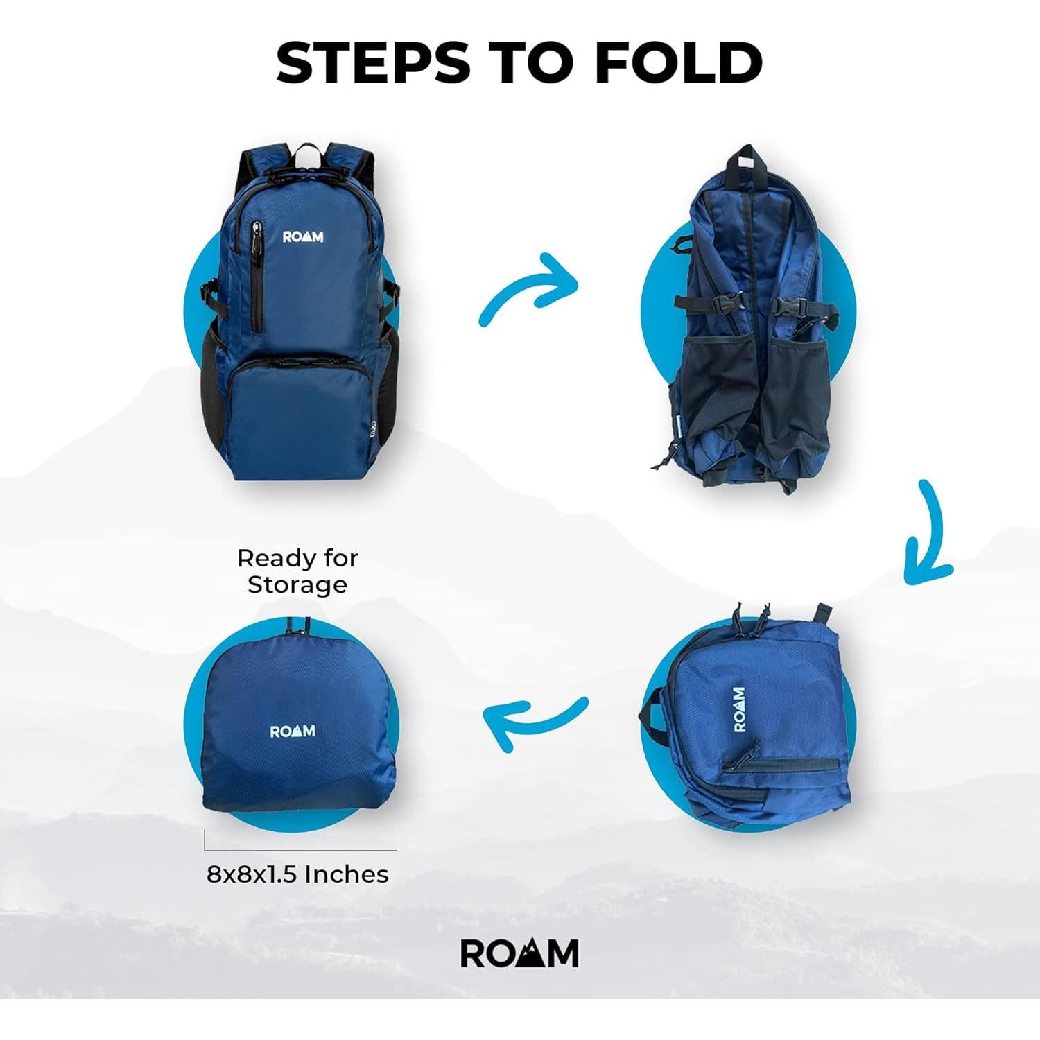 Mochila de Senderismo Plegable Roam 25L - Resistente al Agua