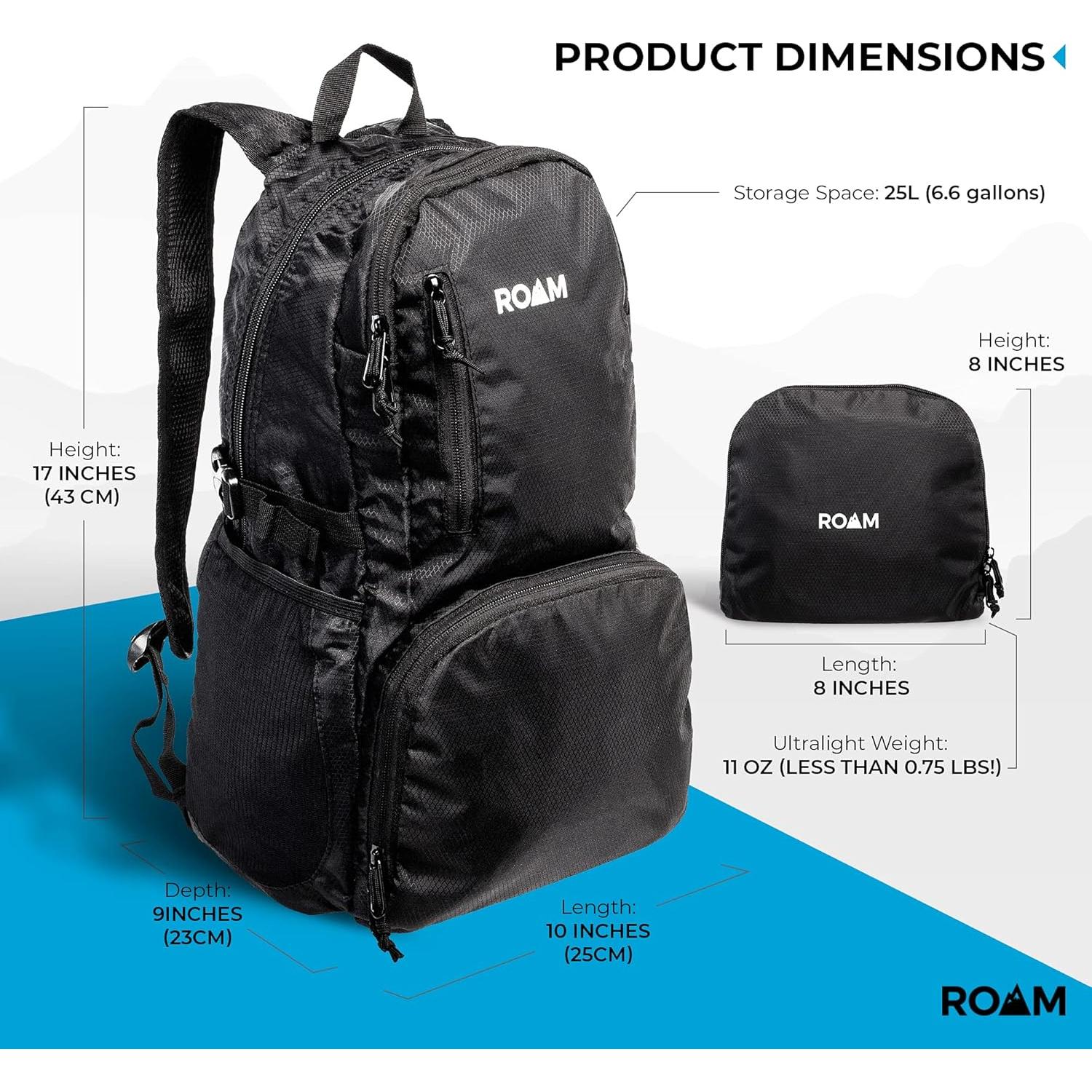 Mochila de Senderismo Plegable Roam 25L - Resistente al Agua