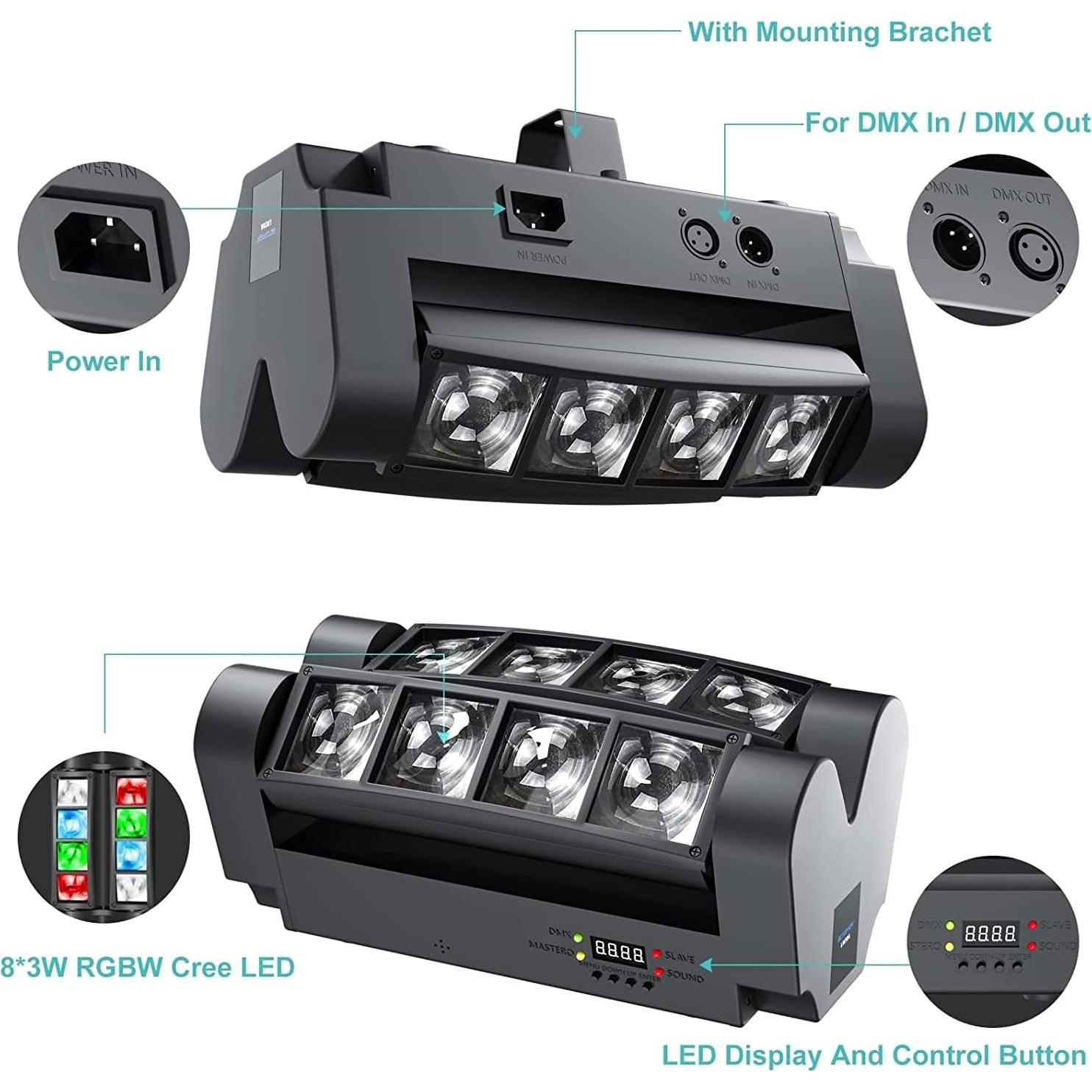 Luces DJ Big Dipper LM30A-2 RGBW 4 en 1 para Eventos