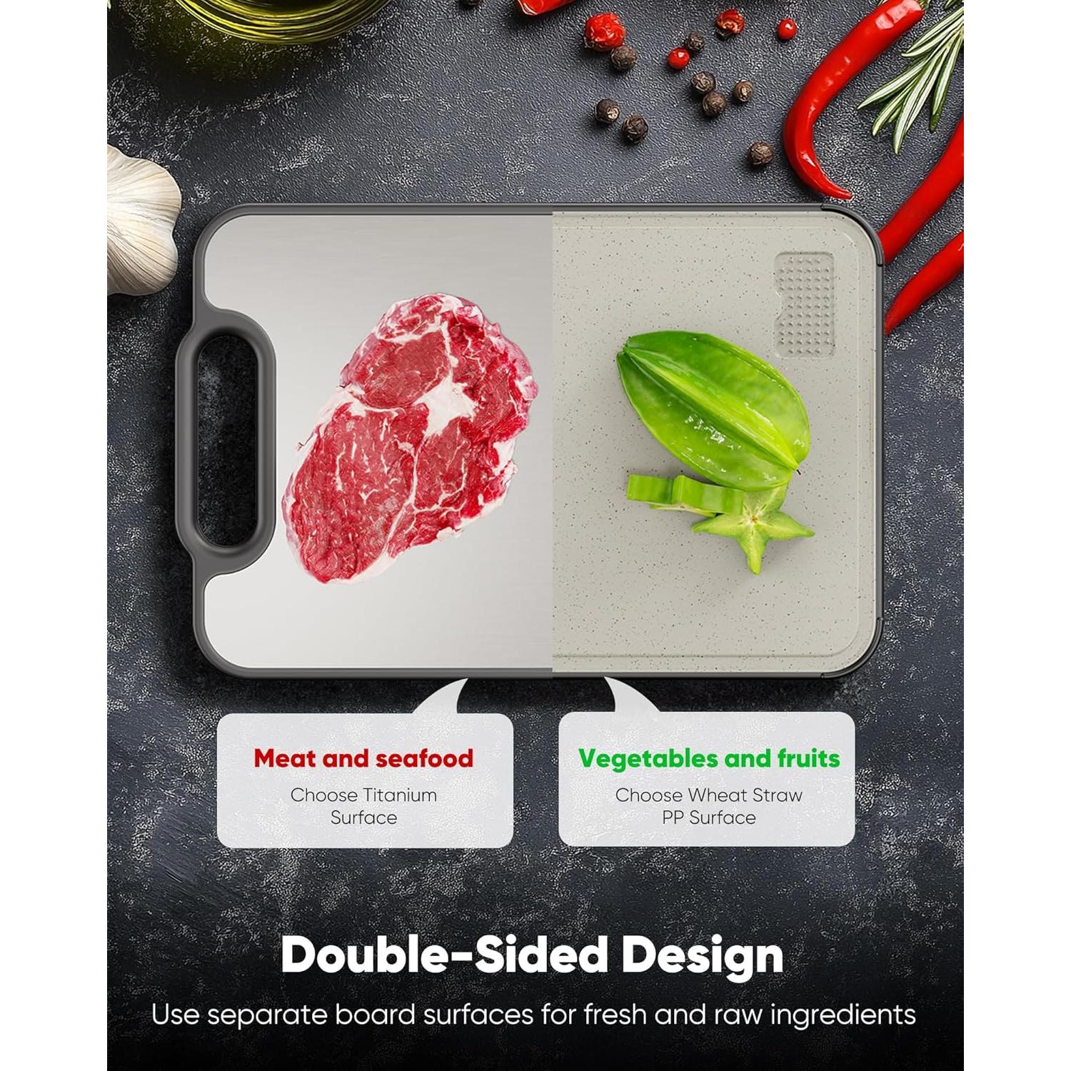 Tabla de Cortar de Titanio G.C&yite 40.64x27.94cm Doble Cara