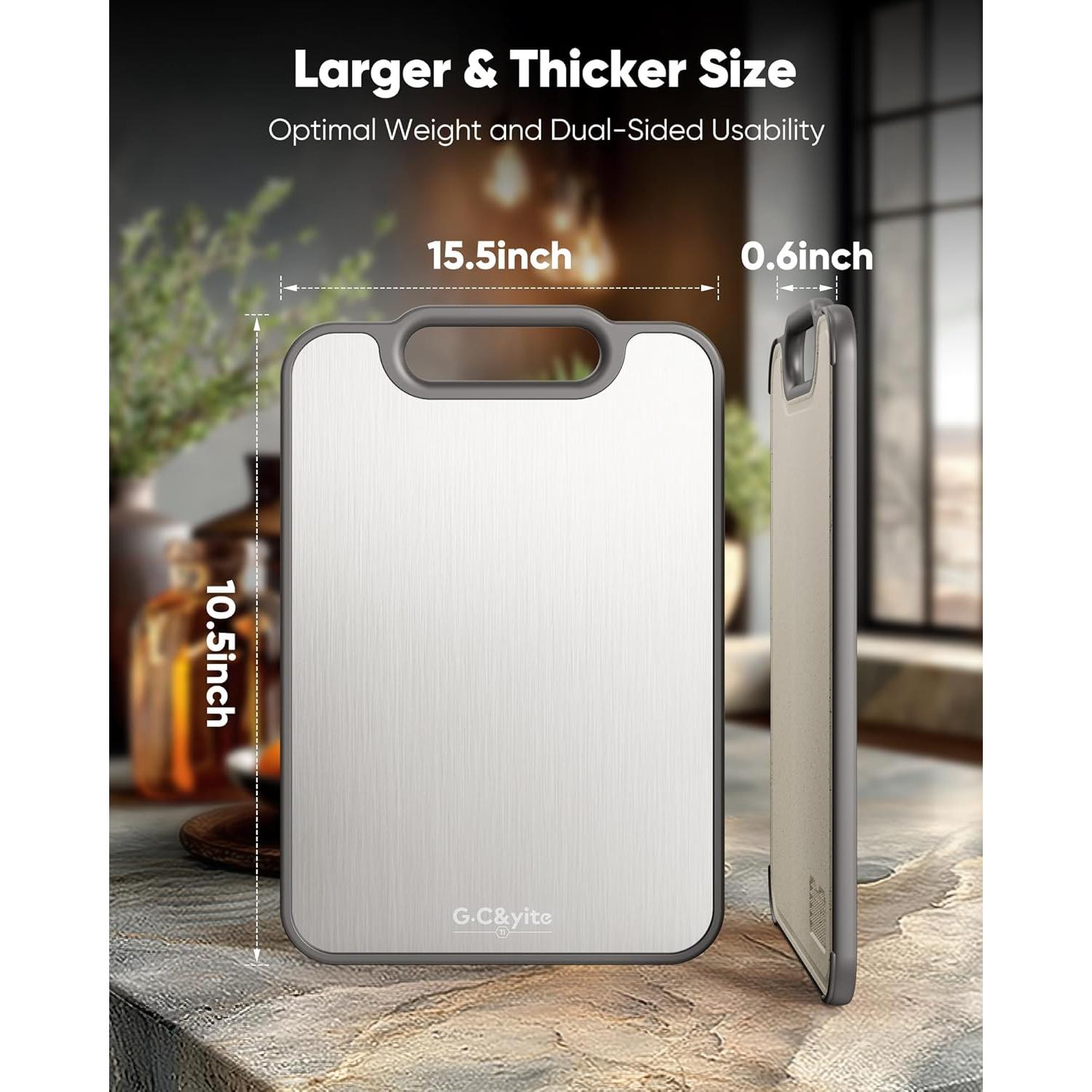 Tabla de Cortar de Titanio G.C&yite 40.64x27.94cm Doble Cara